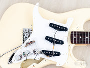1985 Fender ST72-55 Stratocaster Olympic White, pickguard underside, harness