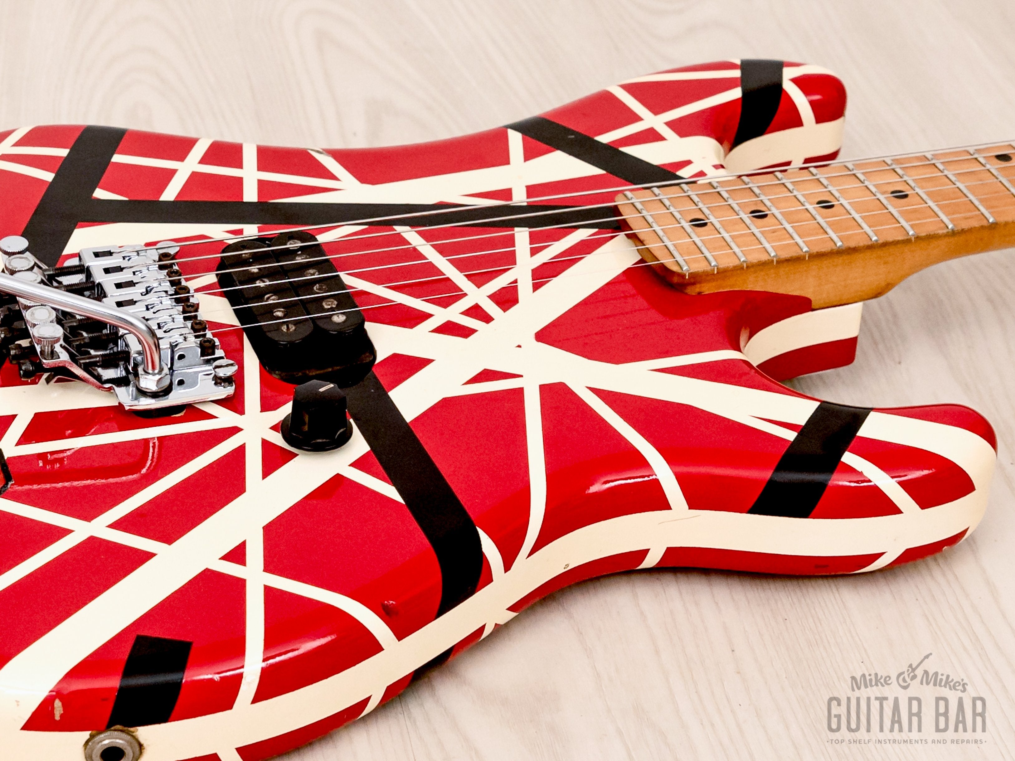 1990s ESP EVH Frankenstrat 5150 VH-250 Striped w/ Floyd Rose, Japan