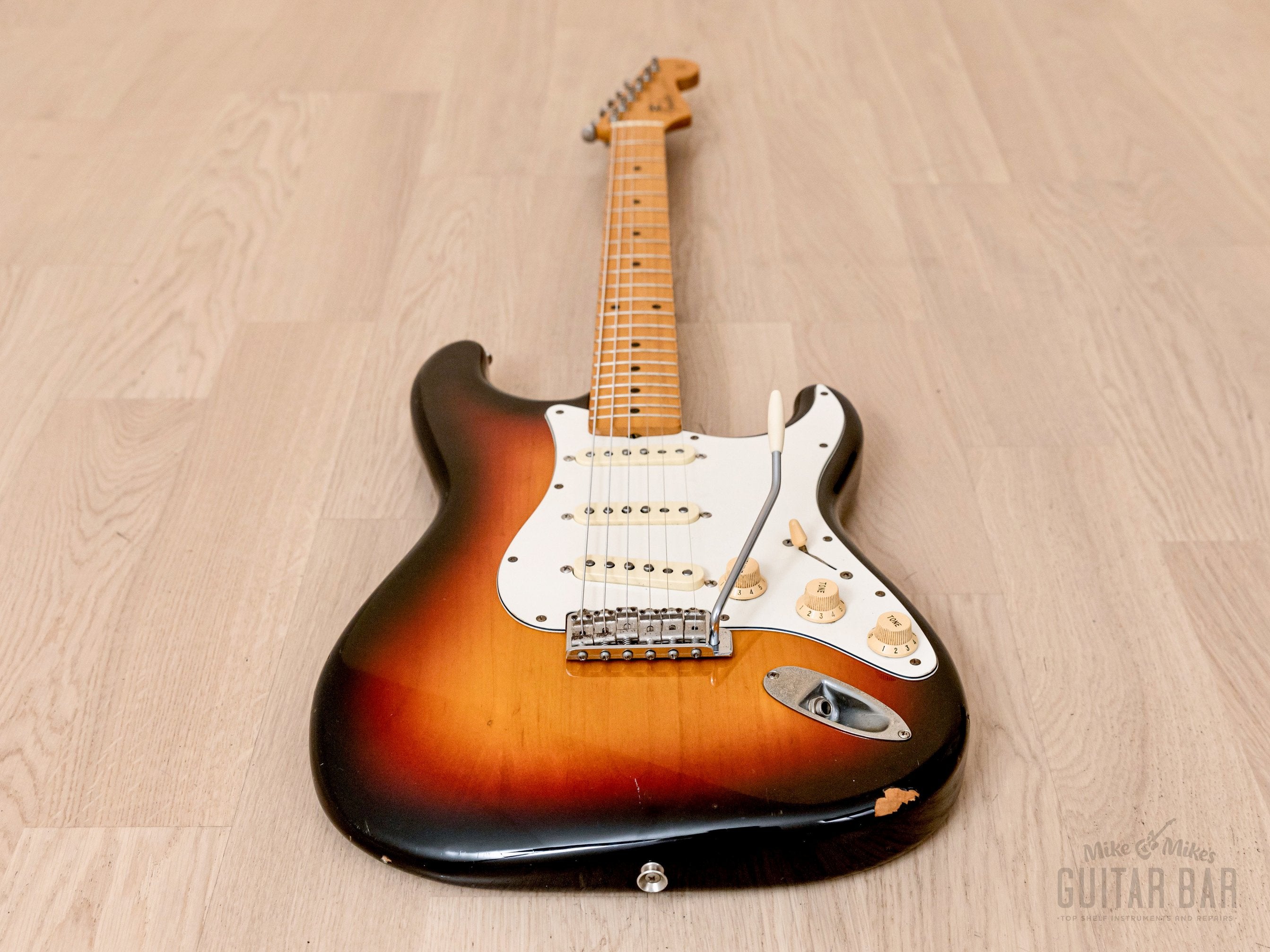 1980s Fender Stratocaster Partscaster ST57 & ST62 Sunburst w/ USA Pickups, Japan MIJ Fujigen