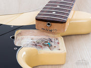1997 Fender American Standard Jazz Bass Olympic White, neck heel and body neck pocket