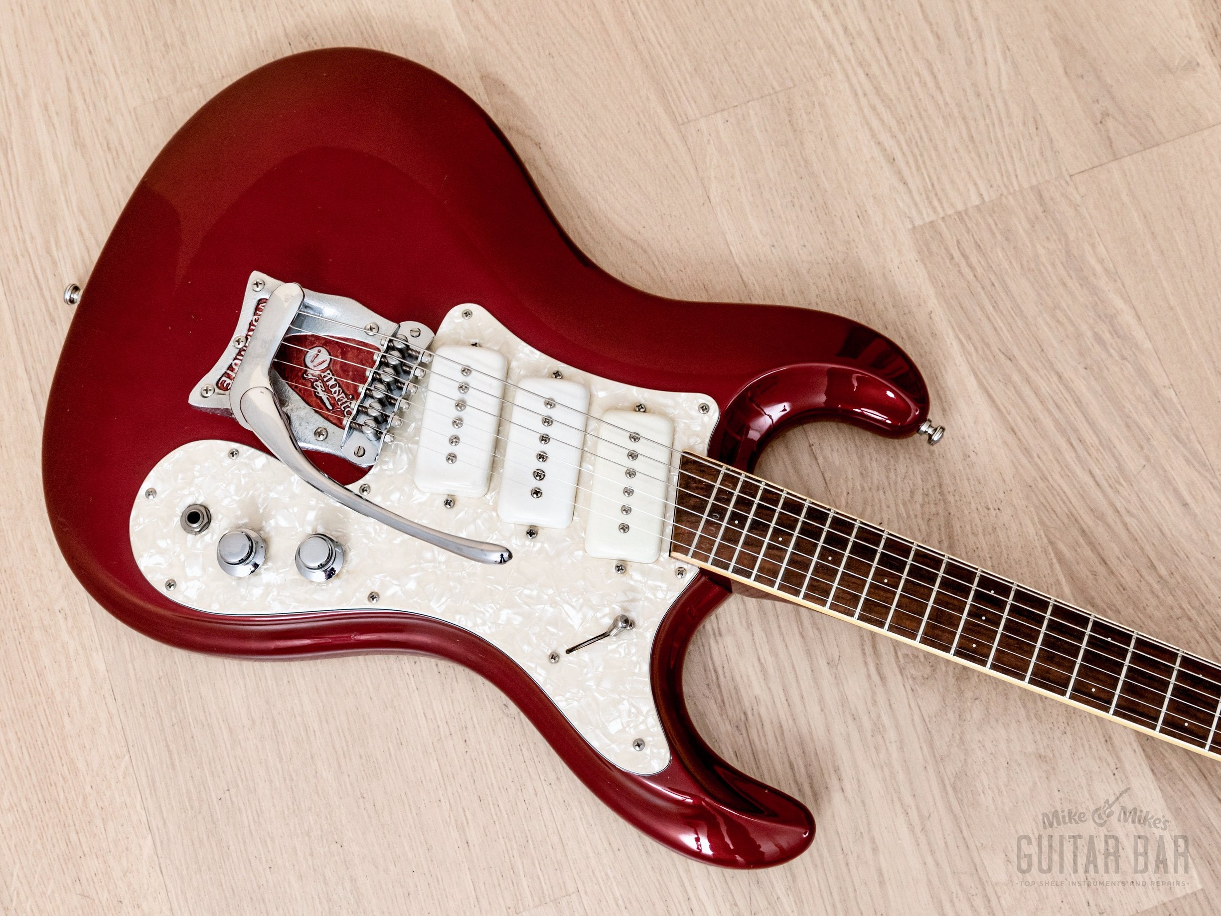 2004 Mosrite Eurorite 3 Pickup Non-Production Ventures-Style Guitar, Candy Apple Red w/ Case, Fillmore