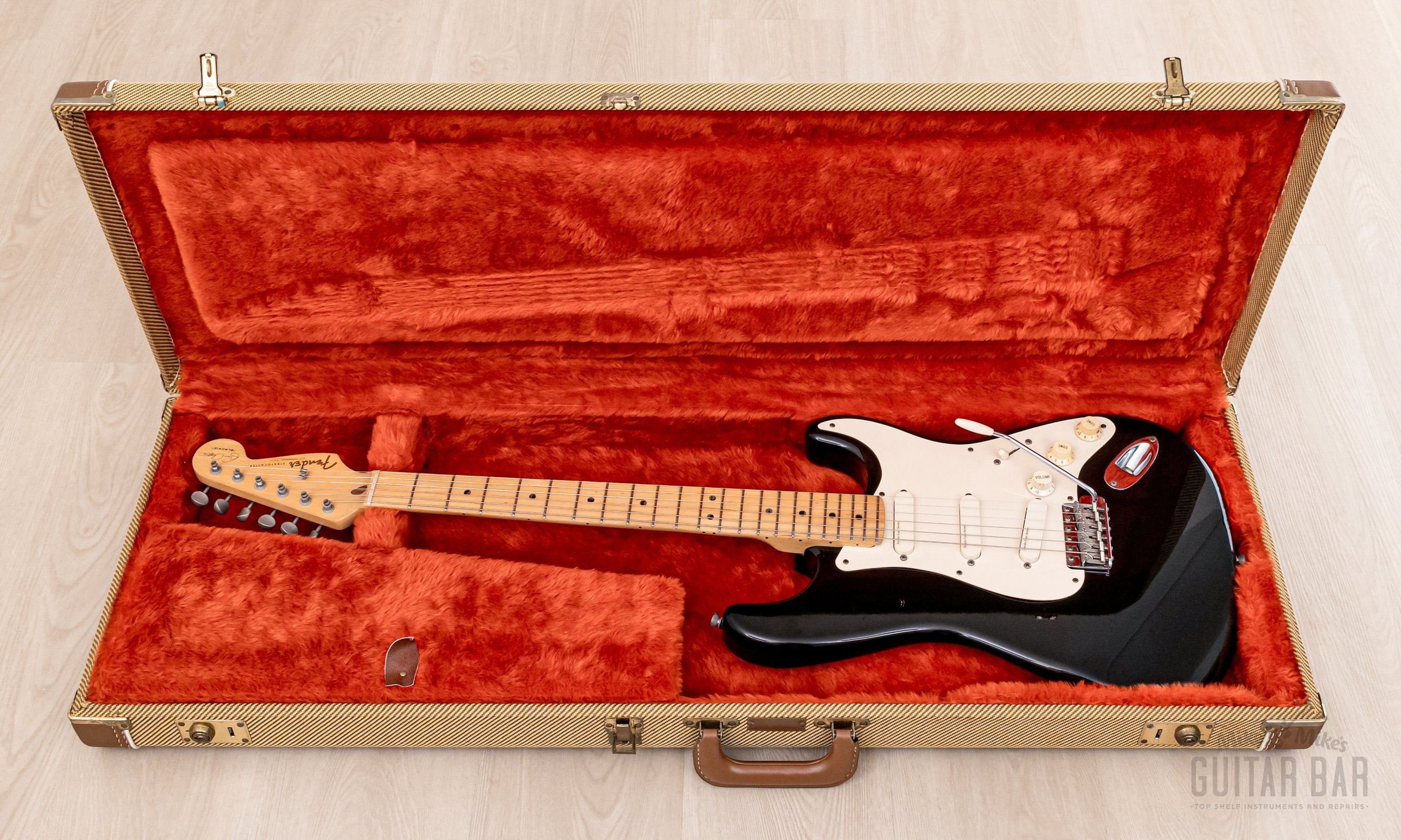 1994 Fender Eric Clapton Artist Series Signature Stratocaster Blackie 100% Original w/ Lace Sensors, TBX & Tweed Case