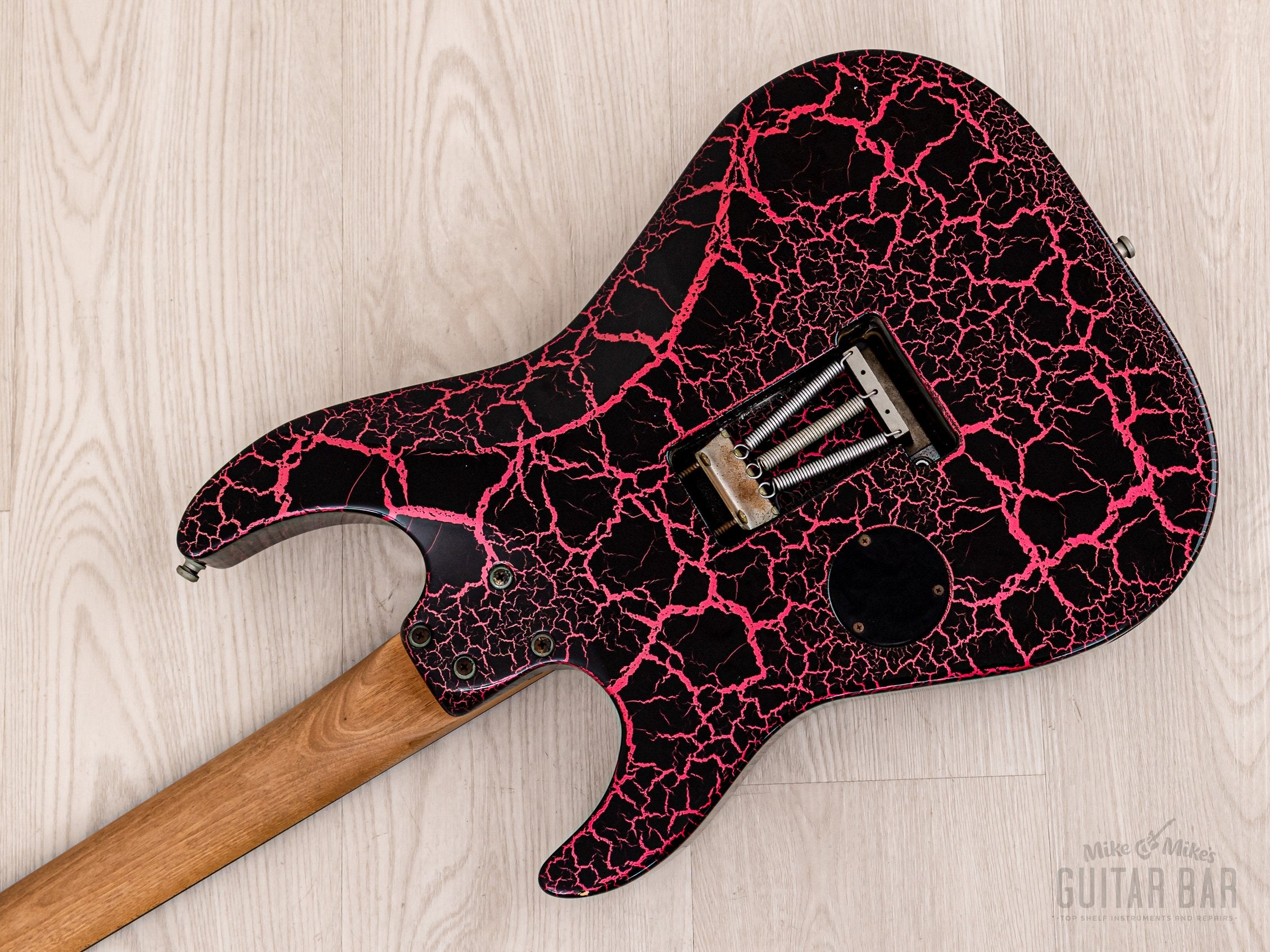 1990s ESP Custom Shop SH Superstrat Pink Crackle, George Lynch Kamikaze-1