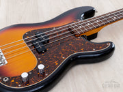 Low angle of body, split-coil pickup and tortoise pickguard