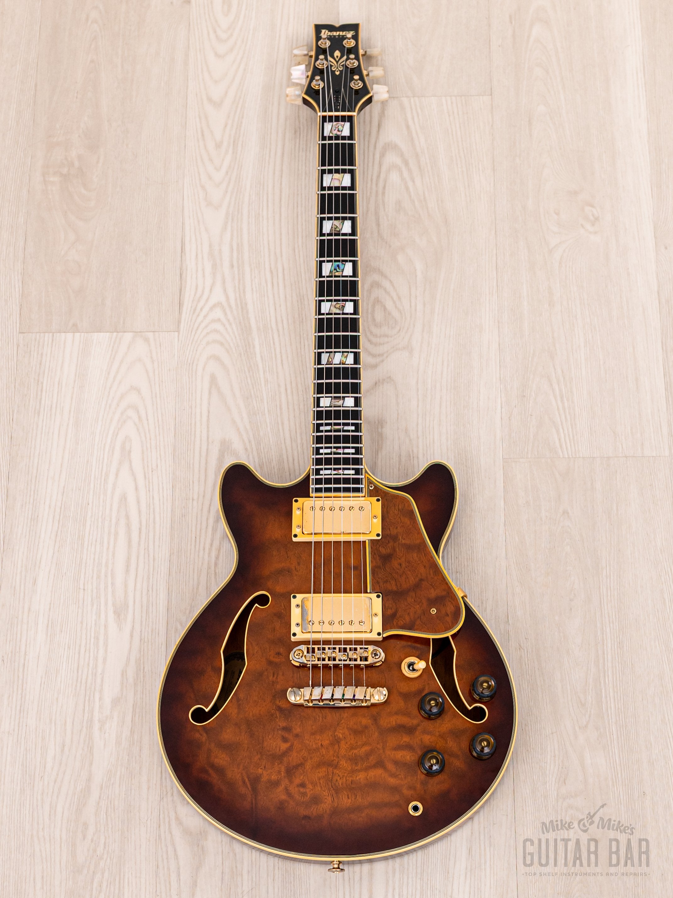 1988 Ibanez Artstar AM200 Burl Mahogany Vintage Semi-Hollow Guitar Antique Violin, Near-Mint