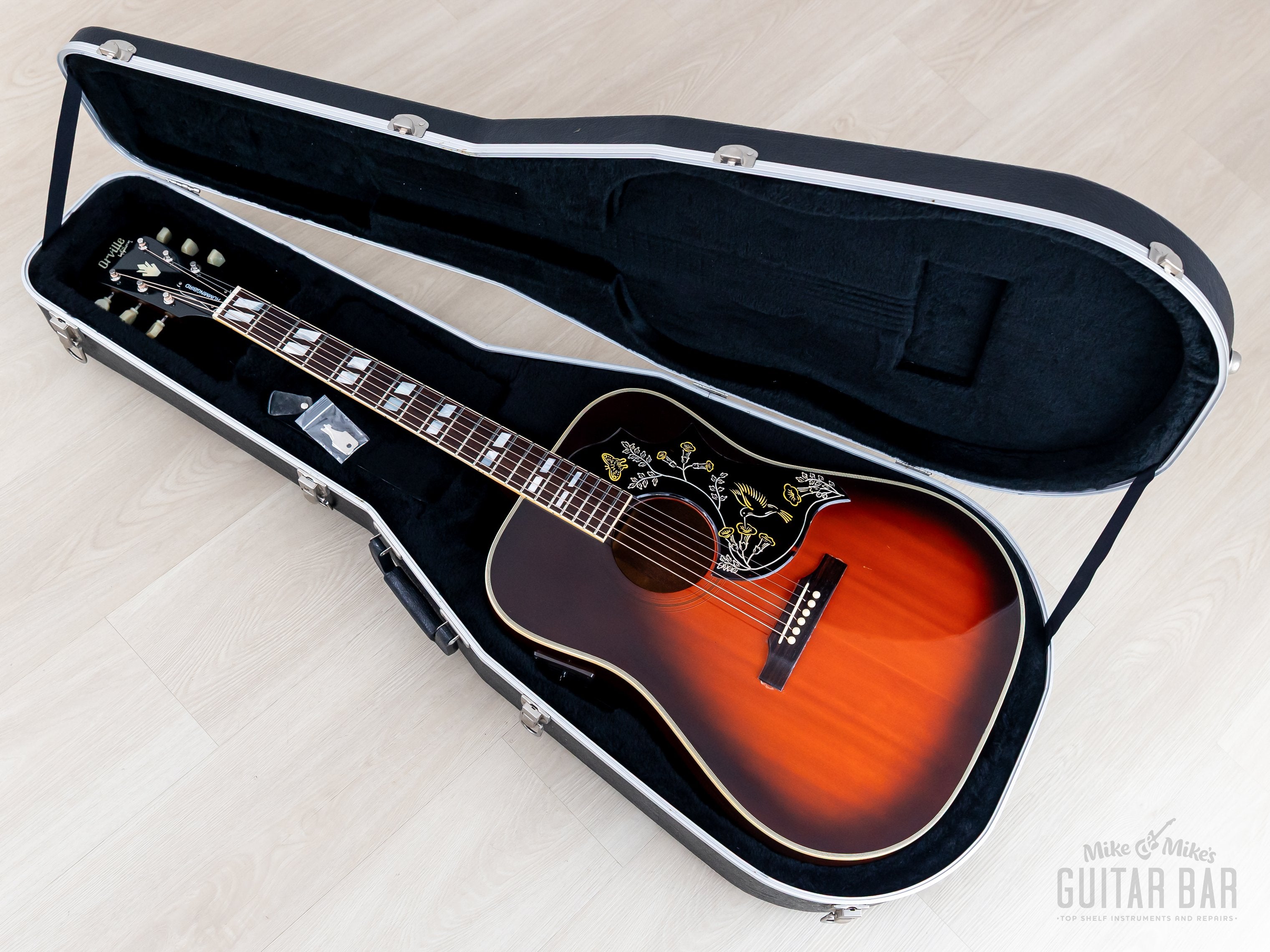 1992 Orville by Gibson Hummingbird Vintage Sunburst Dreadnought Acoust