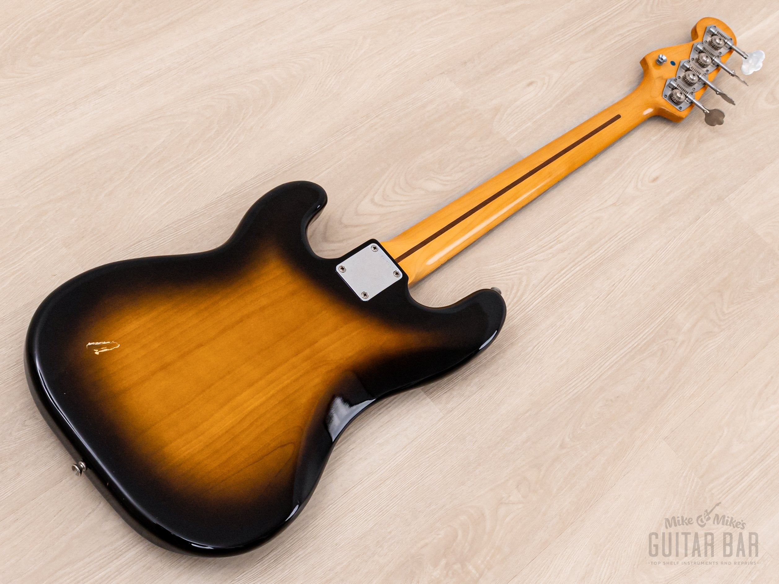 1982 Fender JV Precision Bass '57 Vintage Reissue PB57-95 Sunburst Lacquer w/ Fullerton USA Pickup, Japan MIJ Fujigen