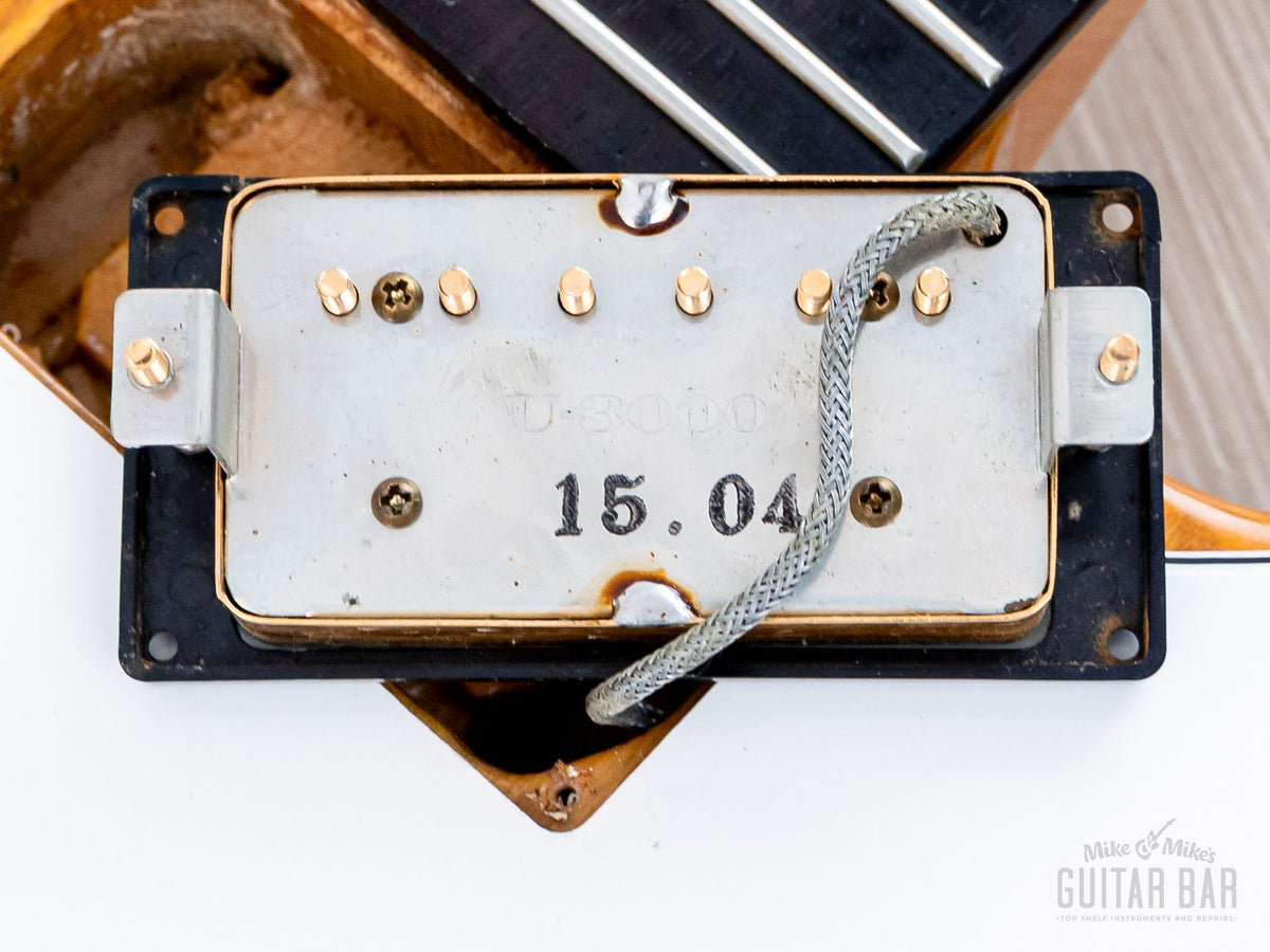 Maxon U-3000 humbucker baseplate with ink stamp