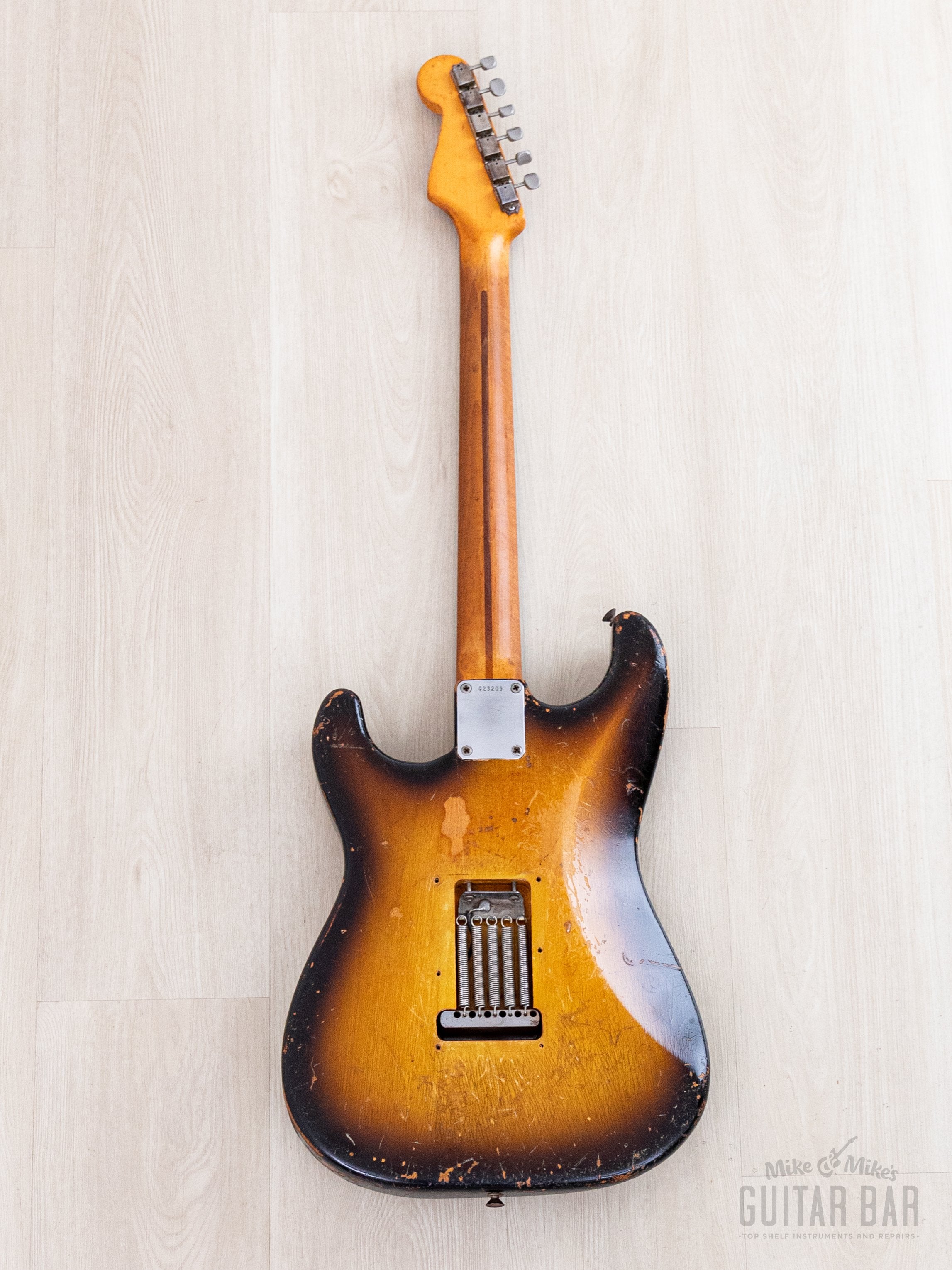 1957 Fender Stratocaster Vintage Guitar Sunburst w/ V Neck, Tweed Case