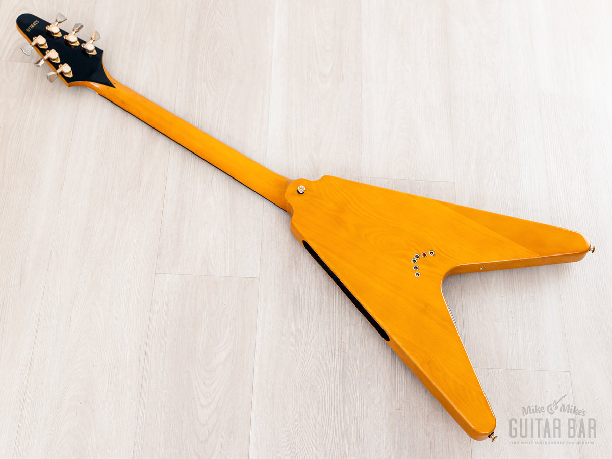 1977 Greco FV-900 Flying V, full back angled view