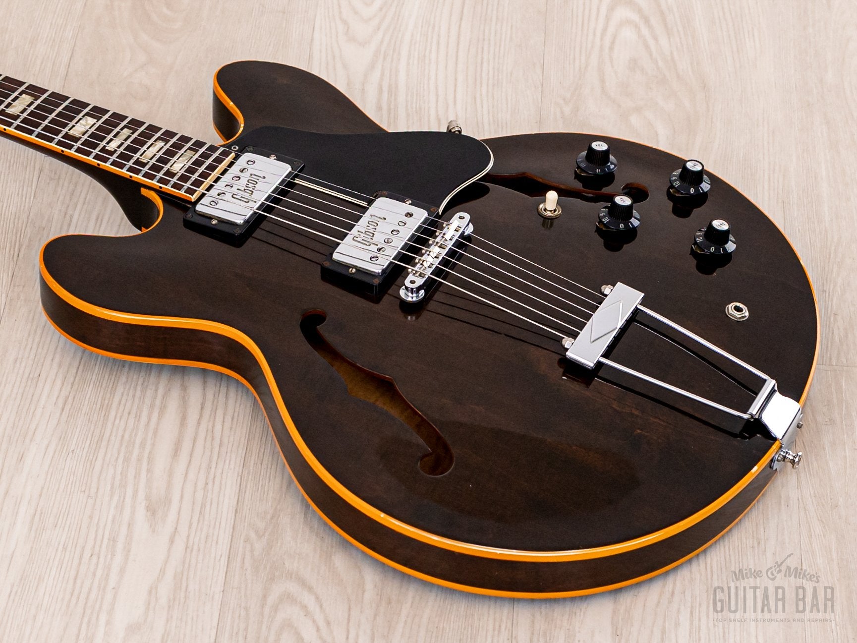 1971 Gibson ES-335 TDW Vintage Semi-Hollow Guitar Walnut w/ T Tops, Embossed Covers, Case