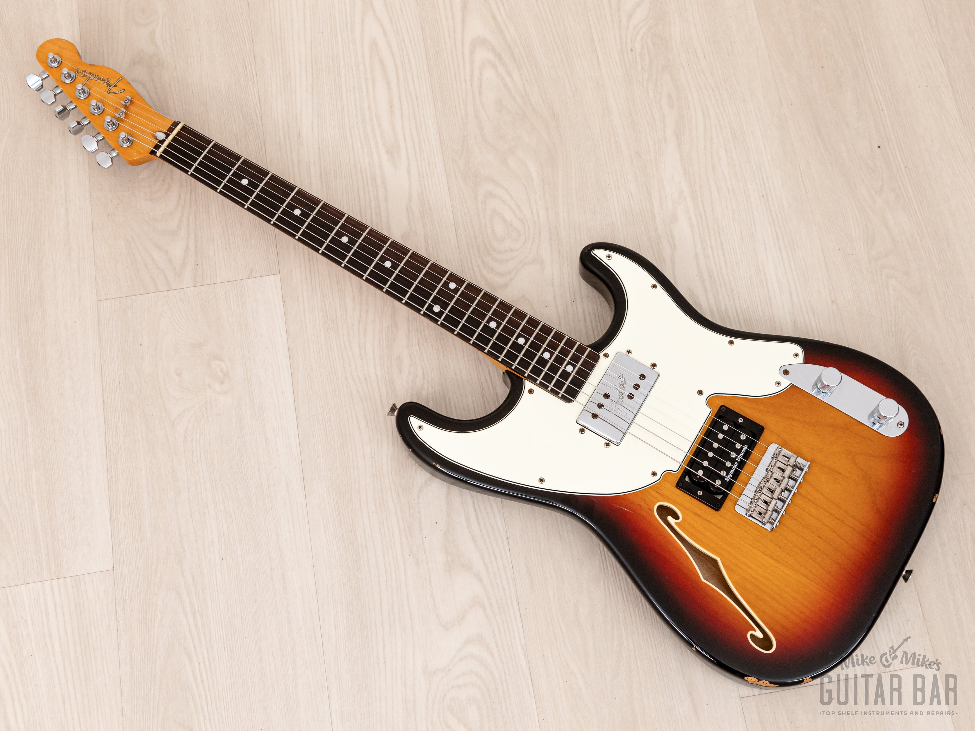 2011 Fender Pawn Shop '72 Semi-Hollow Strat-Style Guitar Sunburst w/ Wide Range & Duncan SH-4 JB, Japan MIJ