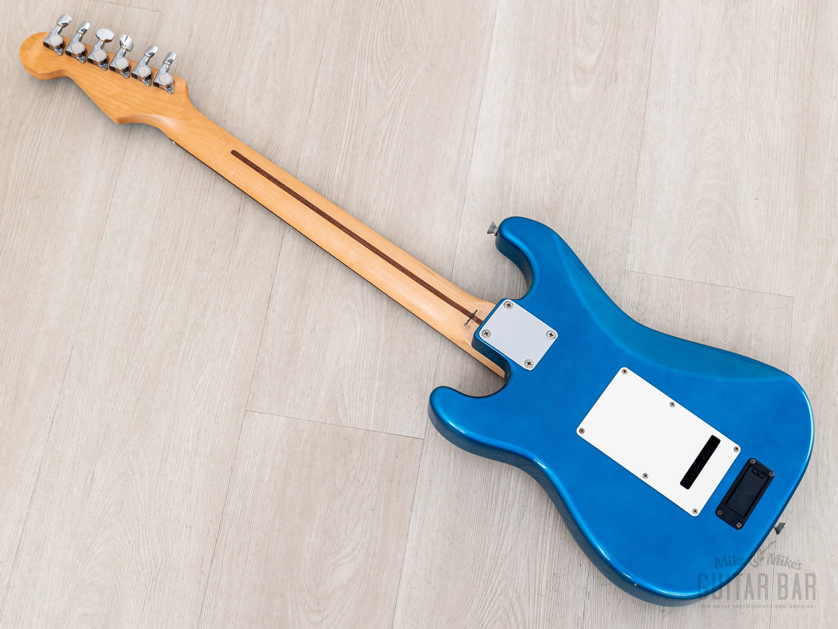 1999 Fender ST-Champ10 mini Strat Lake Placid Blue, back angled full view