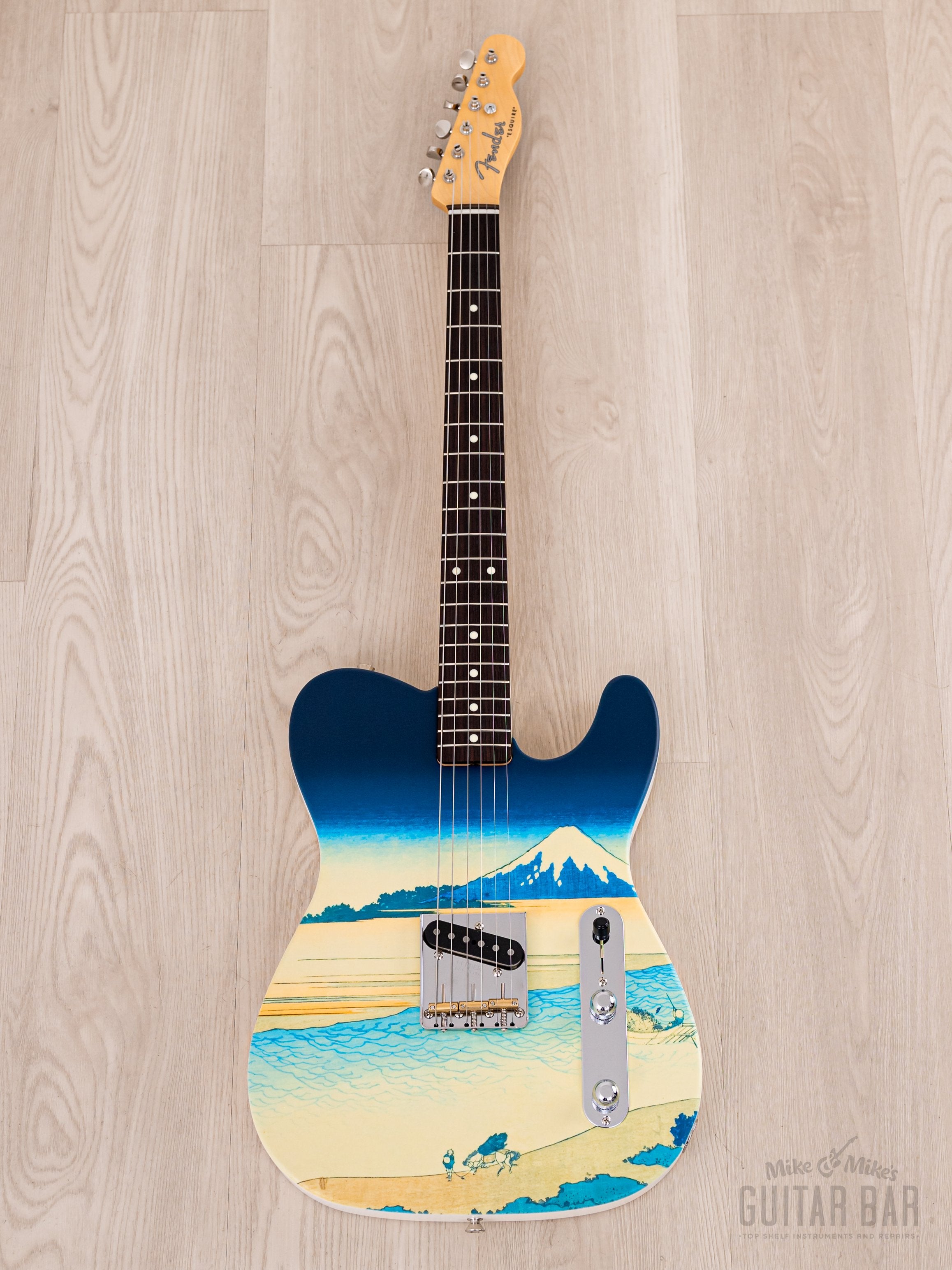 2024 Fender Japan Art Canvas Esquire Katsushika Hokusai Tama River, Mi