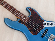 2005 Fender '62 Jazz Bass JB62 Lake Placid Blue, body front with tortoise pickguard