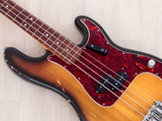 1971 Fender Precision Bass pickup, controls and tortoise pickguard close-up