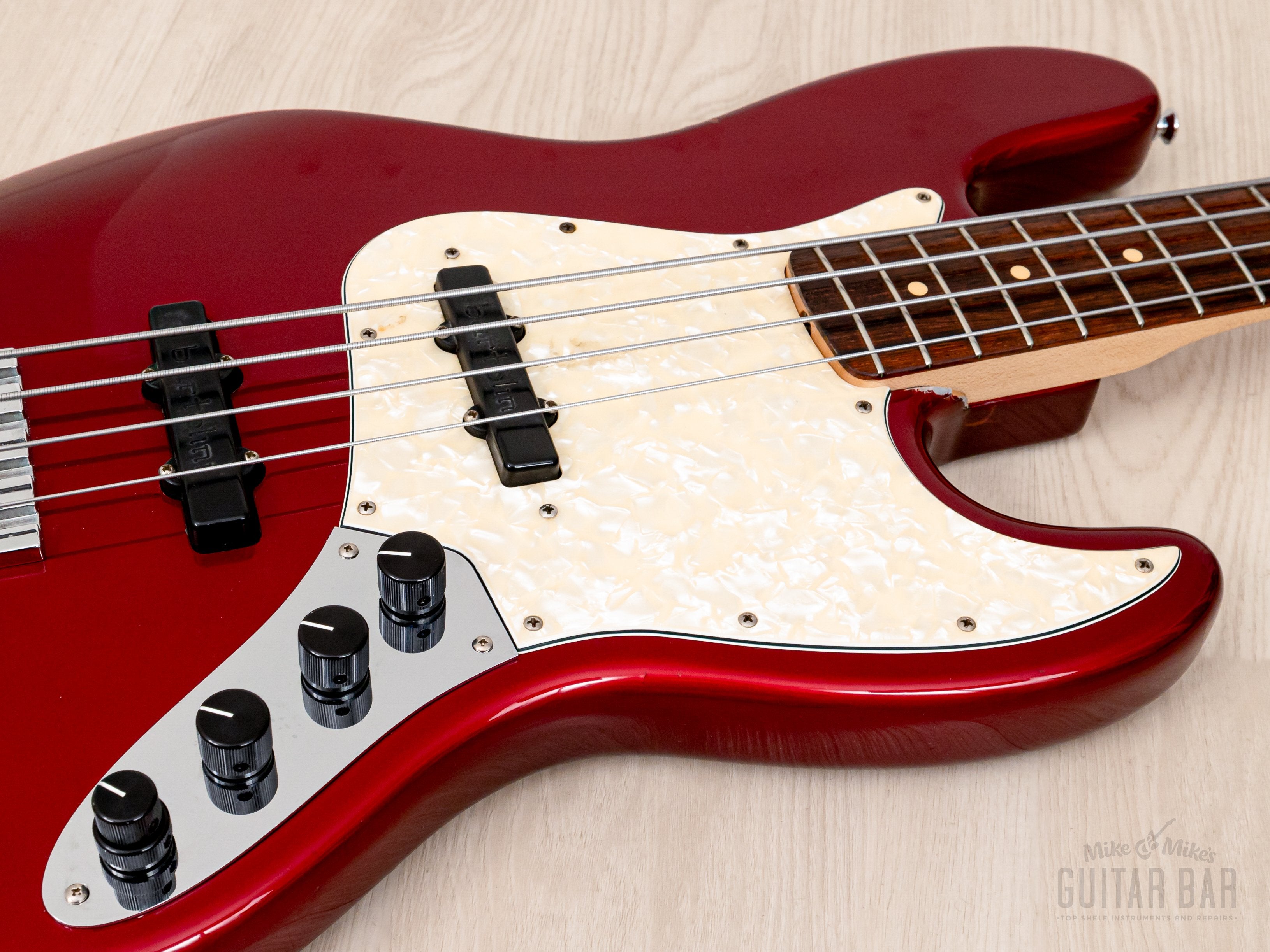 1998 Fender Custom Shop '62 Jazz Bass Candy Apple Red w/ Headstock, Bartolini Mods