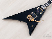 1991 Grover Jackson Dan Spitz Rhoads V in Black, angled front view