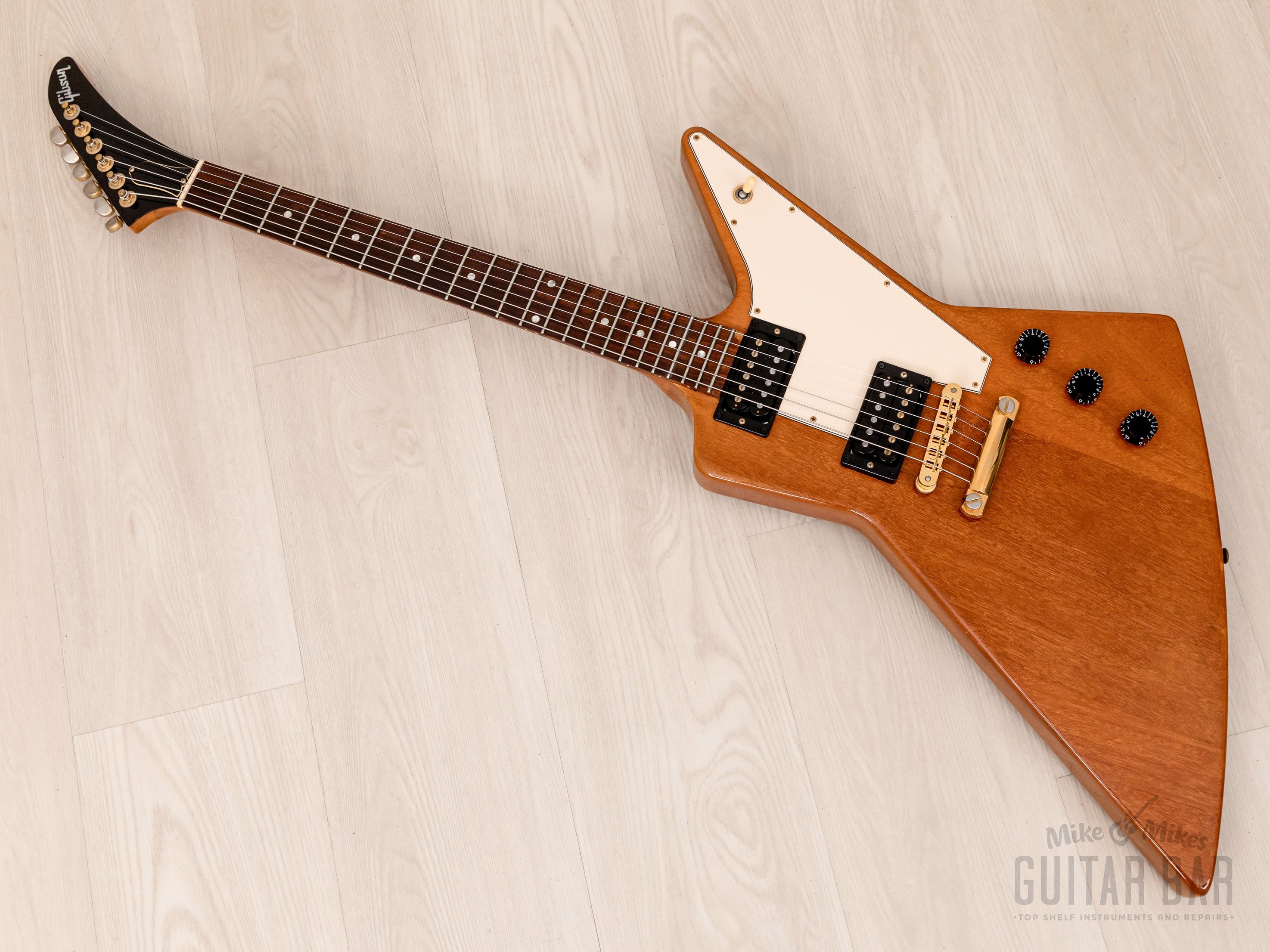 2001 Gibson Limited Edition Explorer '76 Vintage Reissue Natural w/ Case & Tags, Yamano