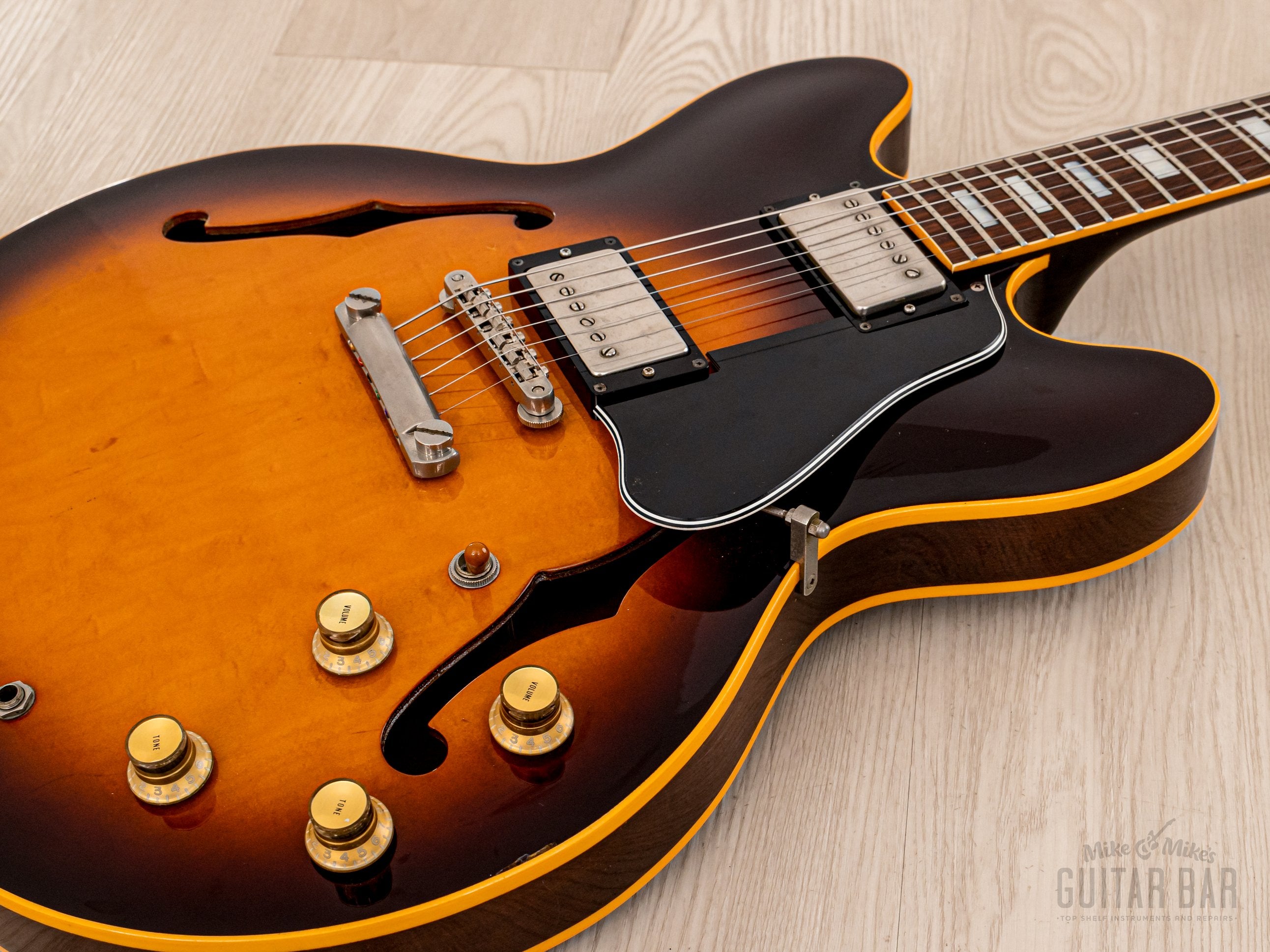 1987 Greco Mint Collection SA-64-70 Super Real Project Vintage ES  Semi-Hollow Guitar, Japan Fujigen