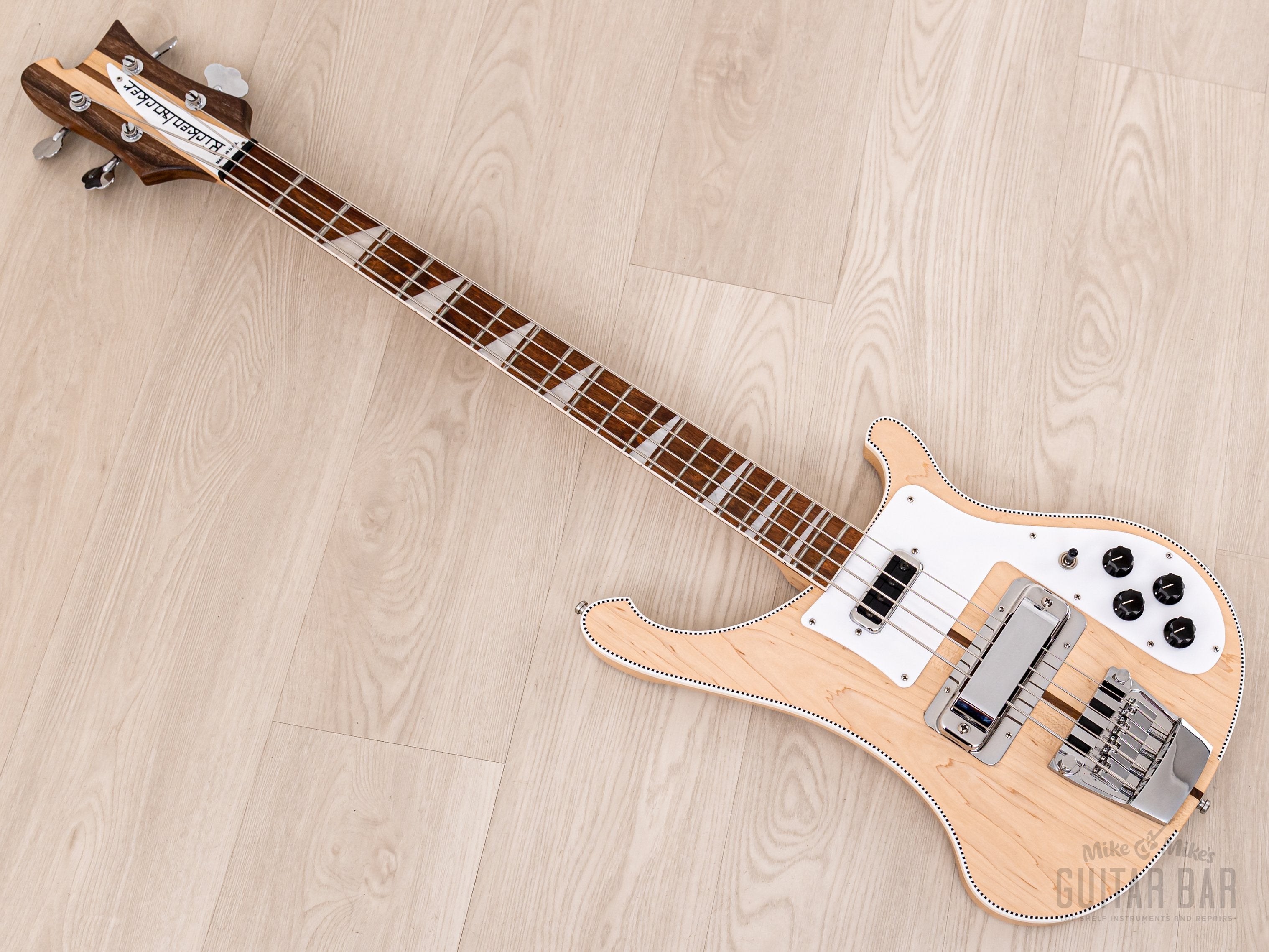 2022 Rickenbacker 4003 CB Satin Mapleglo Checkerboard Binding, Near-Mint w/ Case, Tags