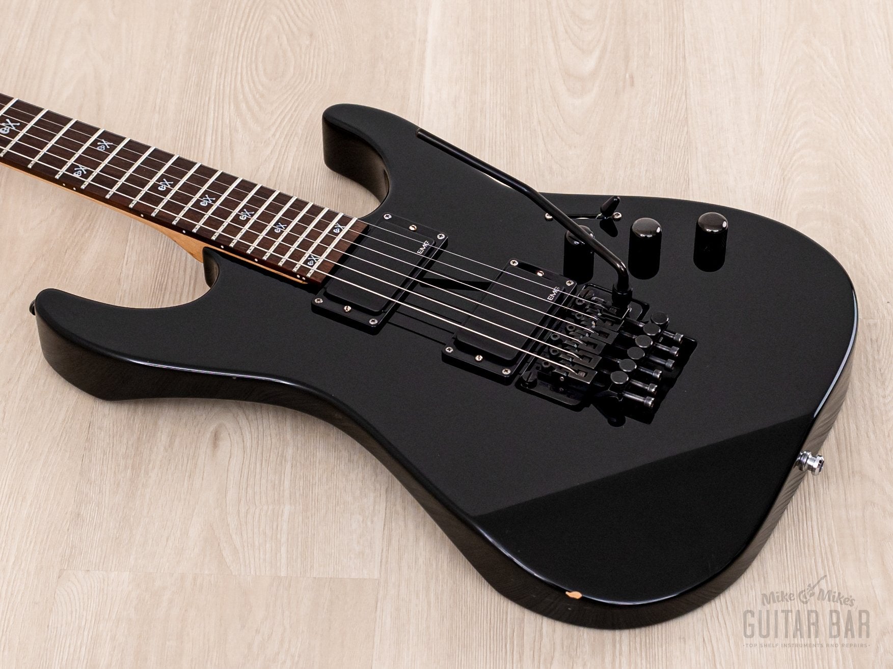 1997 ESP KH-2 Kirk Hammett Signature Black w/ EMG, Case