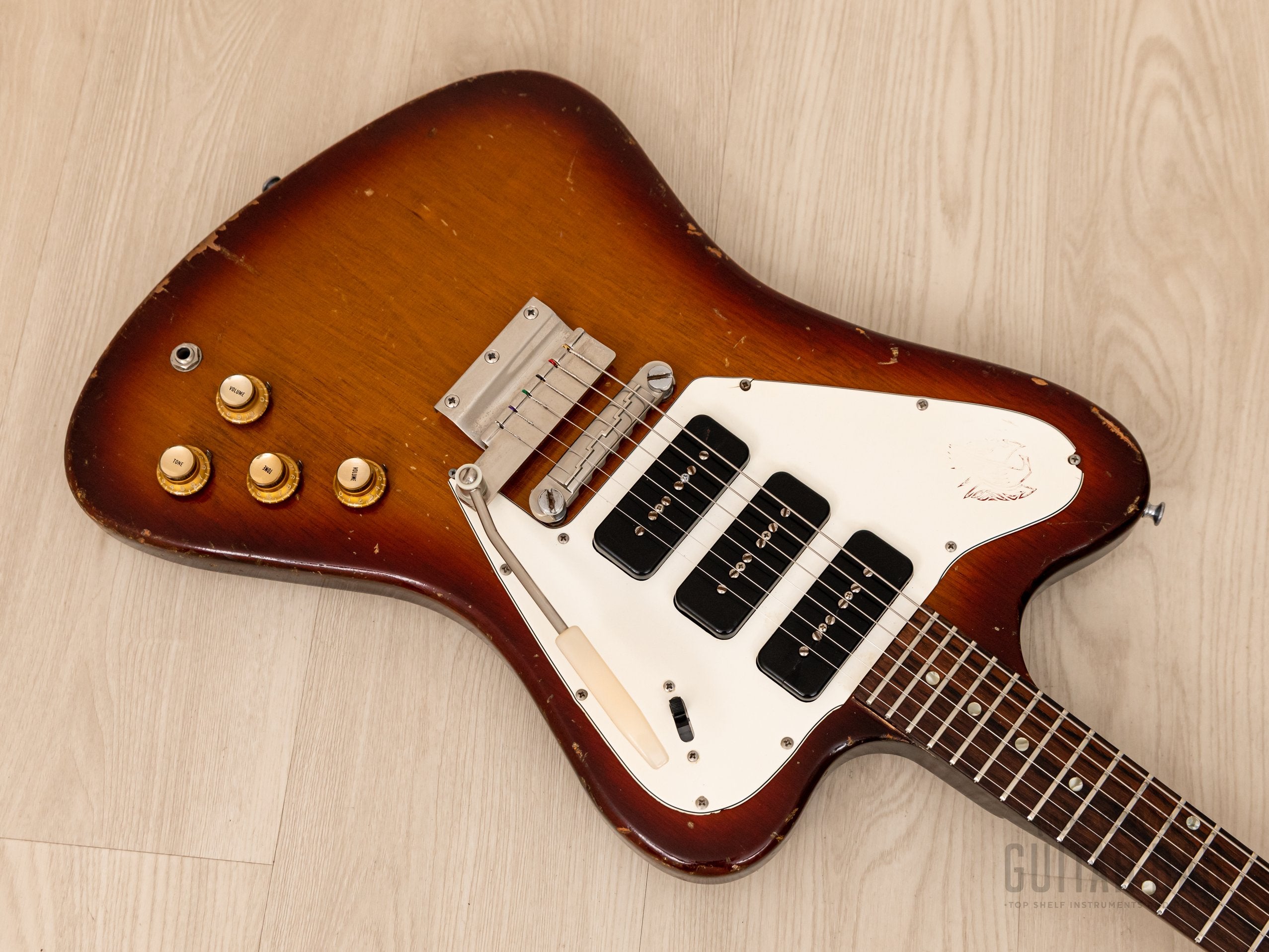 1965 Gibson Firebird III Non-Reverse Vintage Guitar Sunburst w/ Case