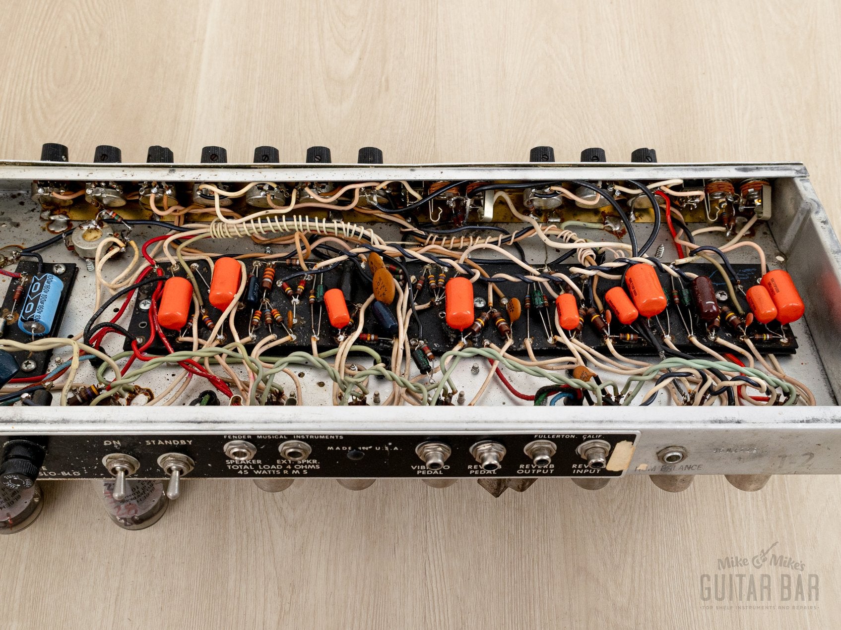 1976 Fender Bandmaster Reverb TFL5005D Vintage Silverface Tube Amplifi