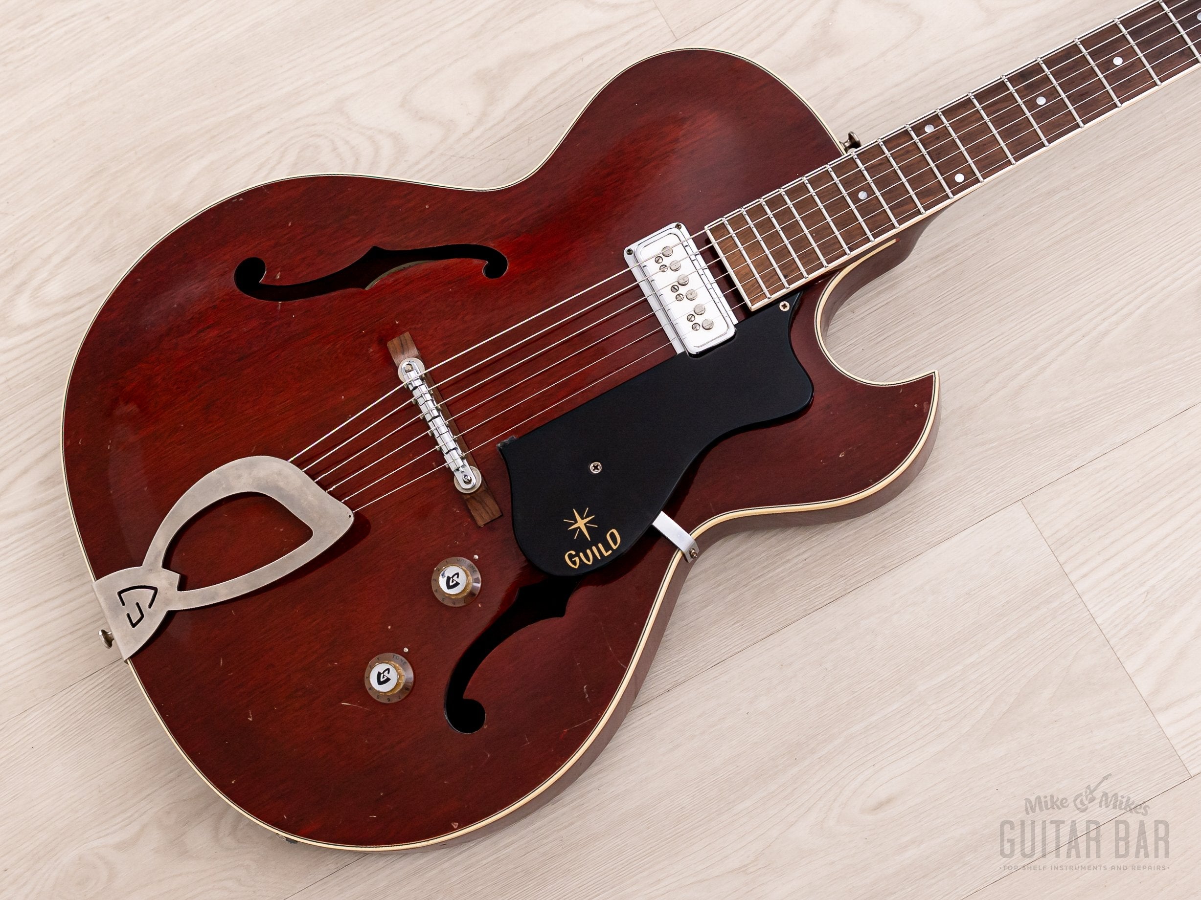 1961 Guild Starfire I Vintage Hollowbody Electric Guitar Cherry Red w/ DeArmond DynaSonic, Case