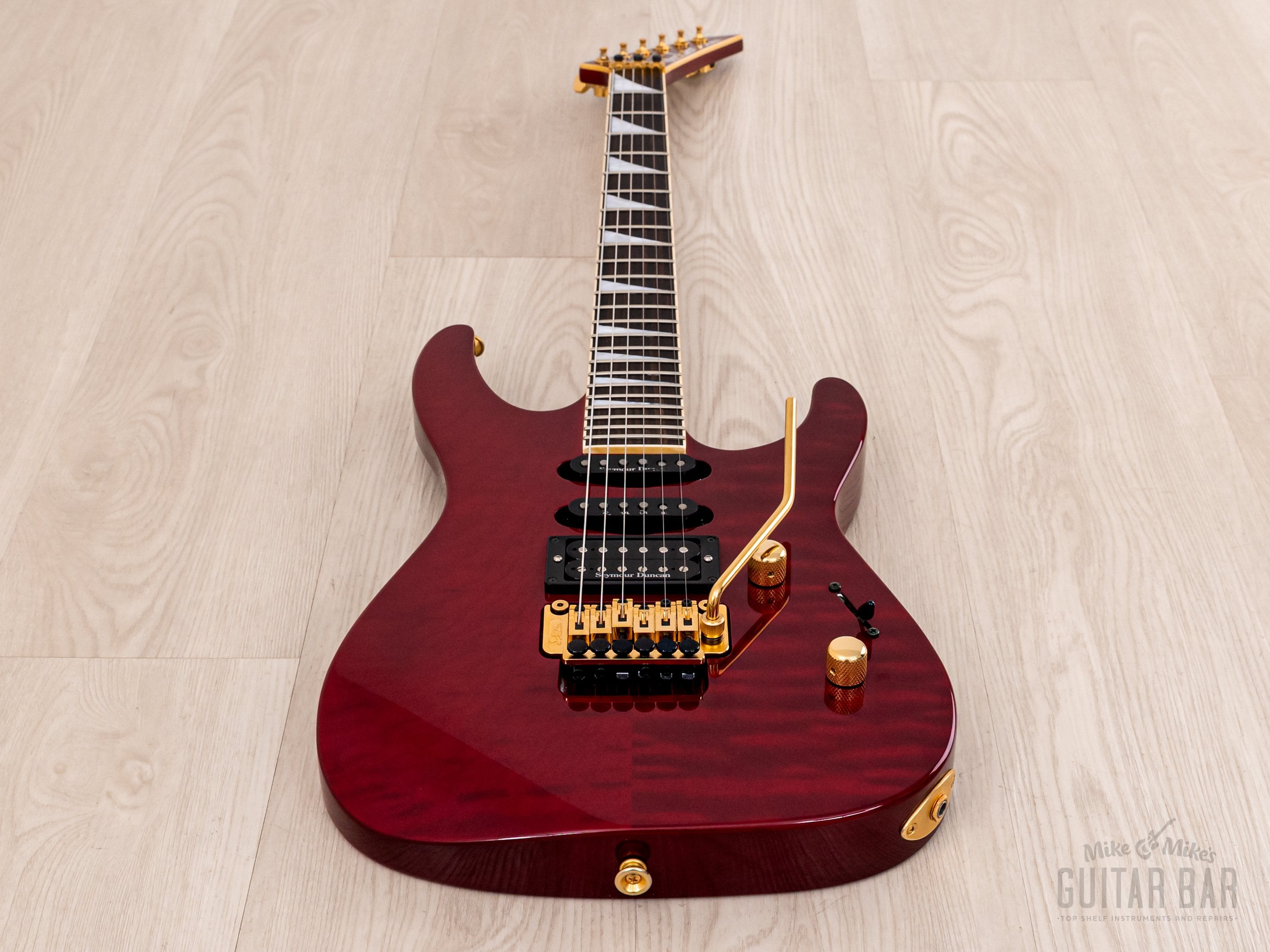 1999 Jackson Stars Japan Pride Soloist J.P. SL-175 Trans Red Quilt Top SSH Superstrat w/ Case