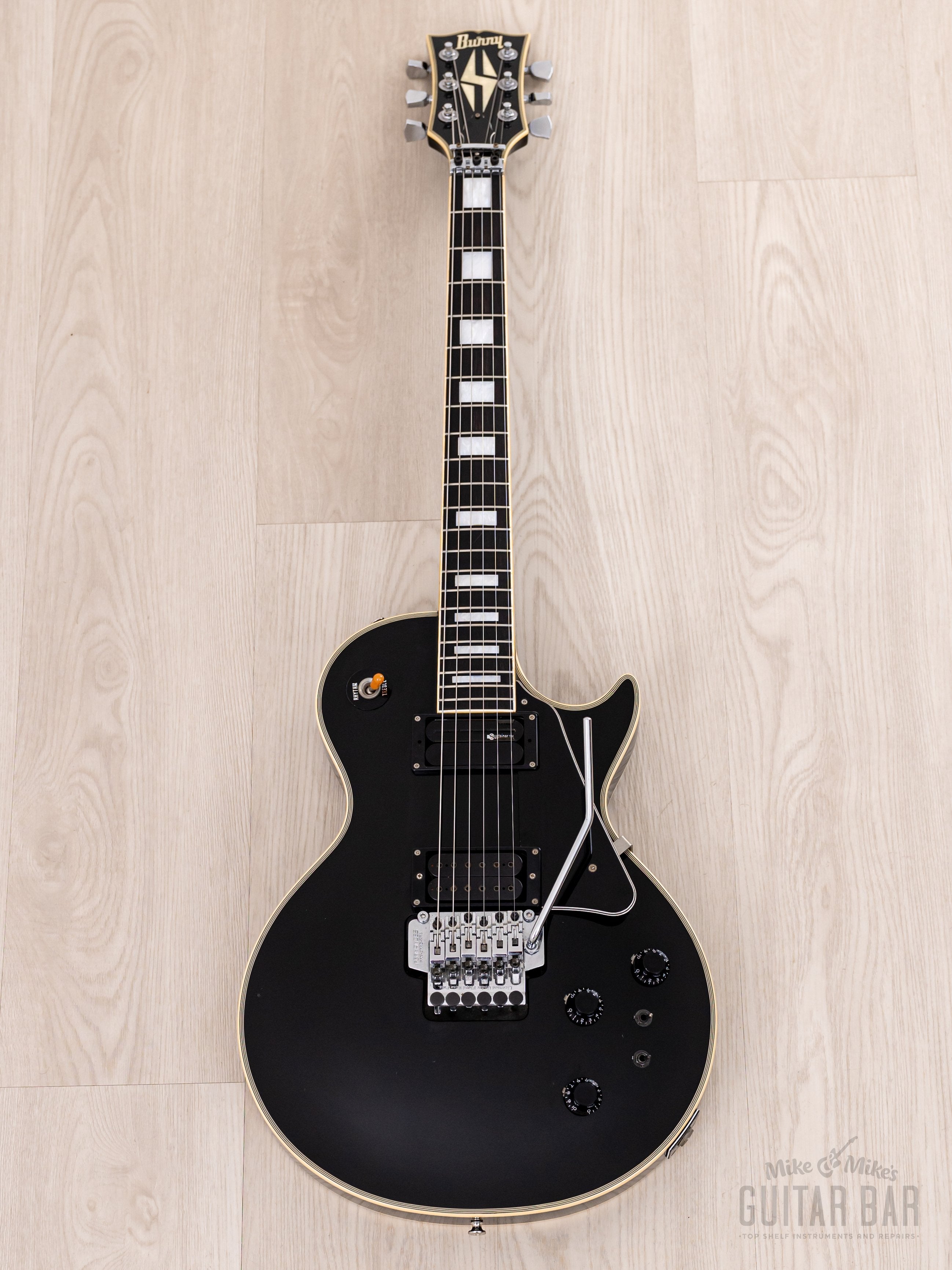 1990s Burny RLC-105X Black Beauty, Fernandes Sustainer & Floyd Rose, Japan