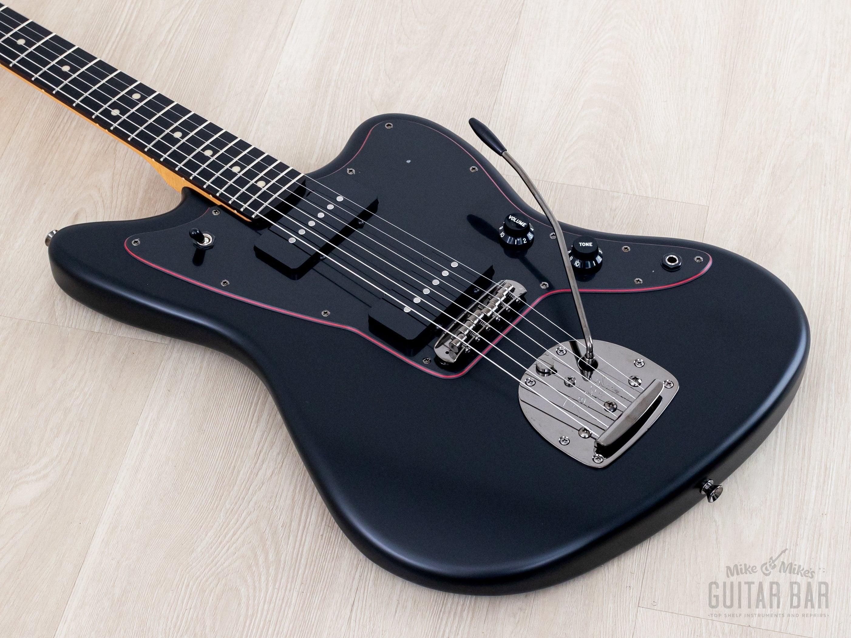 ギター Fender Jazzmaster 2025 Black 2025 Fender Limited Hybrid II Noir Jazzmaster Matte Black w/ Black Har
