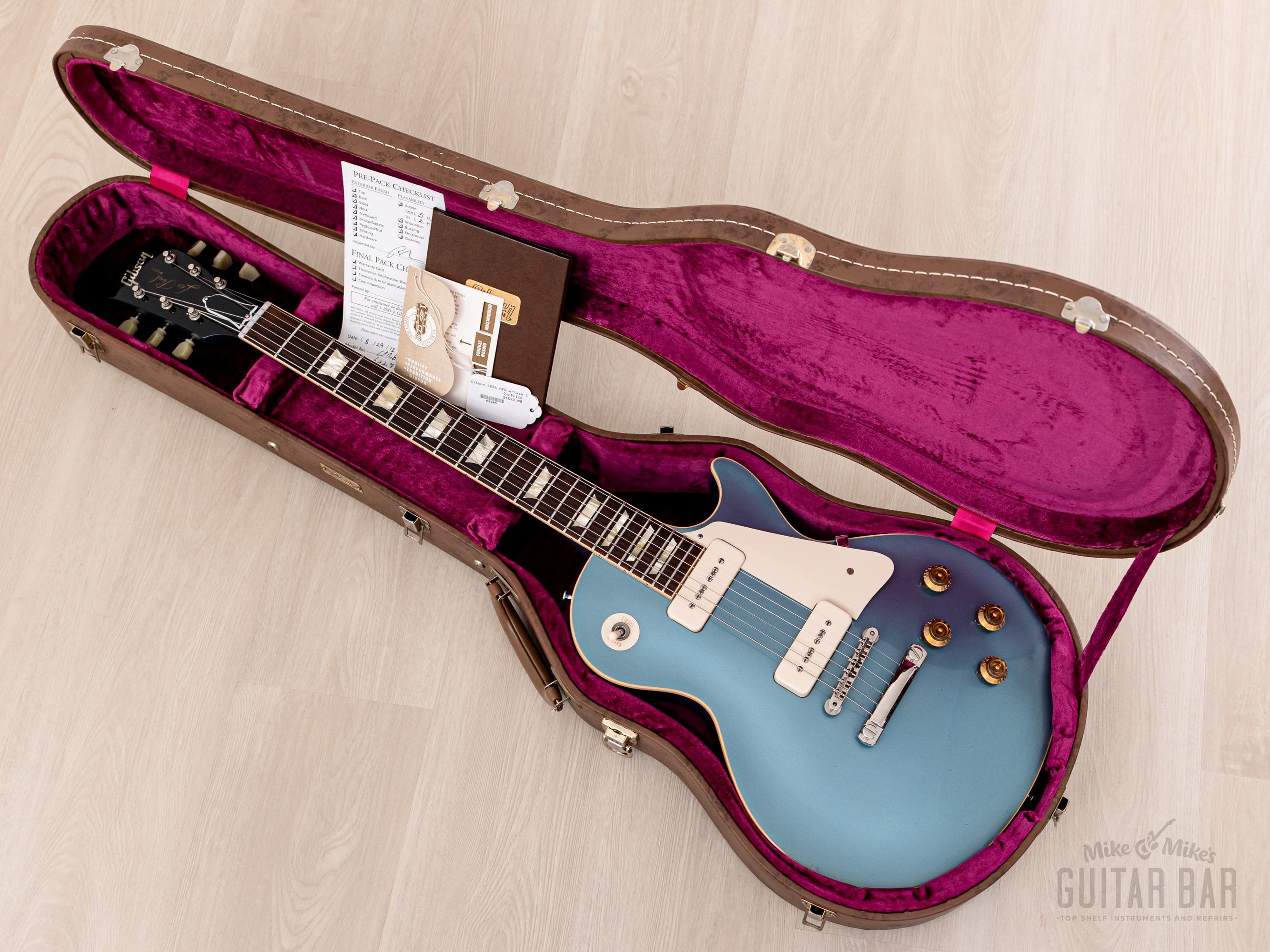2012 Gibson Custom Shop Historic 1956 Les Paul Standard Pelham Blue R6 w/ Case, COA, Tags