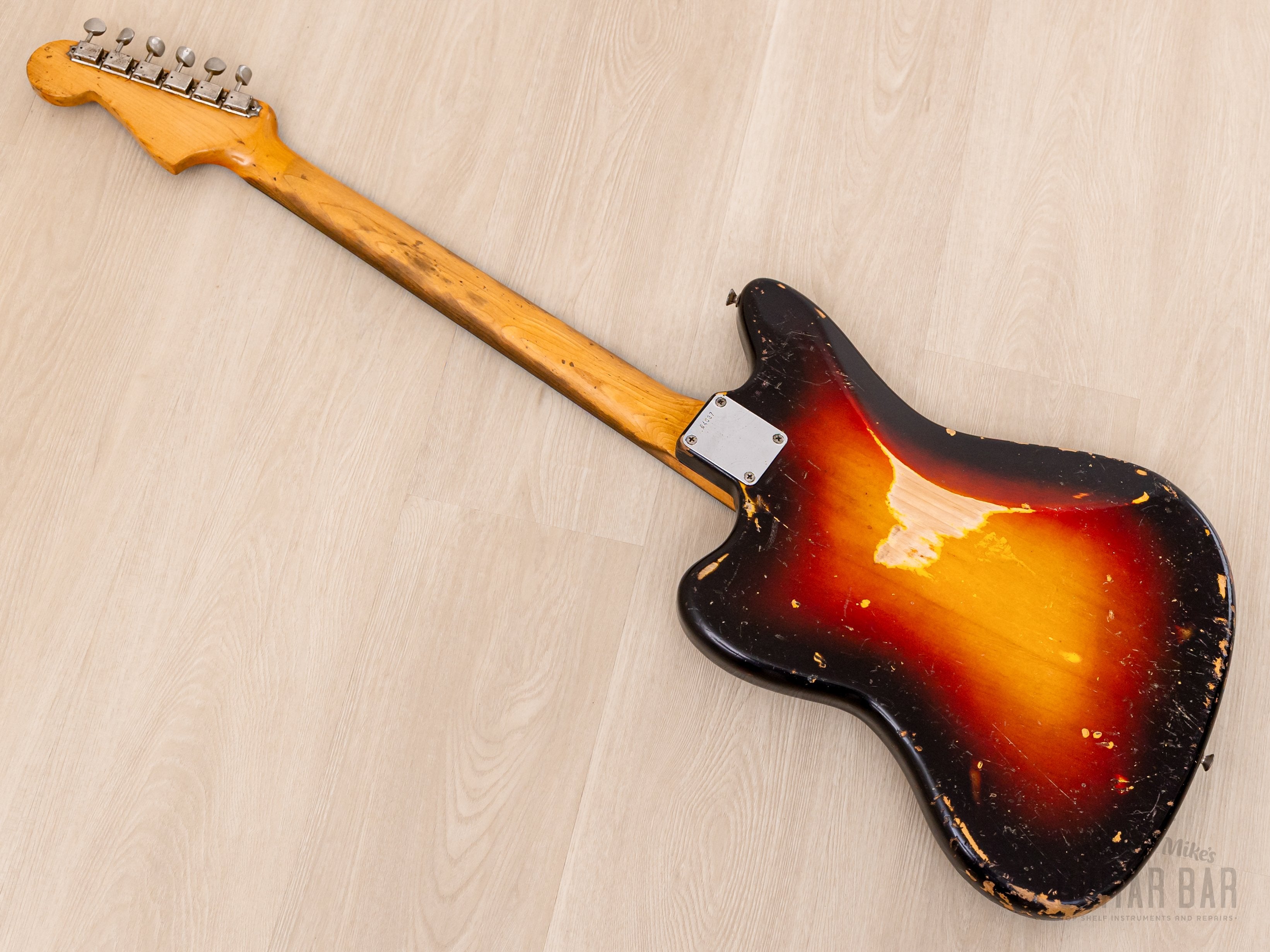1961 Fender Jazzmaster Pre-CBS Slab Board Vintage Offset Guitar Sunburst, 100% Original w/ Case