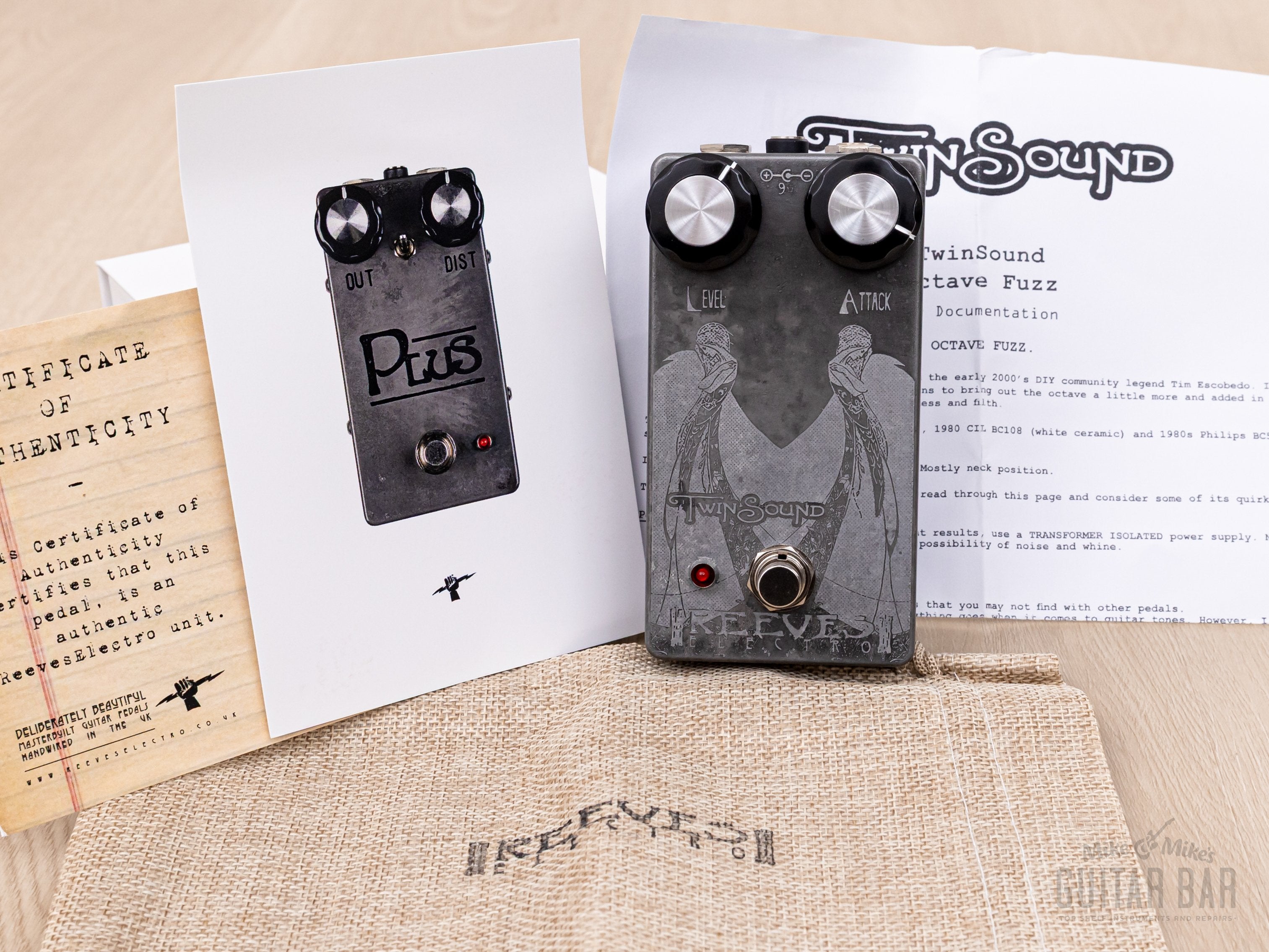 2024 ReevesElectro TwinSound Octave Fuzz Mint w/ Box & COA, PTP NOS Transistor 