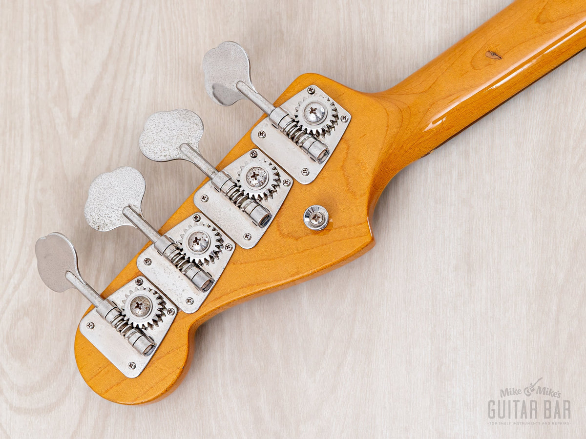 Headstock back with clover button tuners