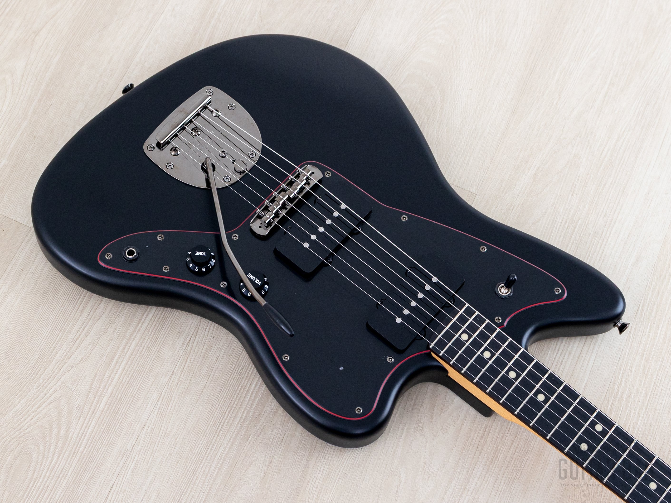 2025 Fender Limited Hybrid II Noir Jazzmaster Matte Black w/ Black Har