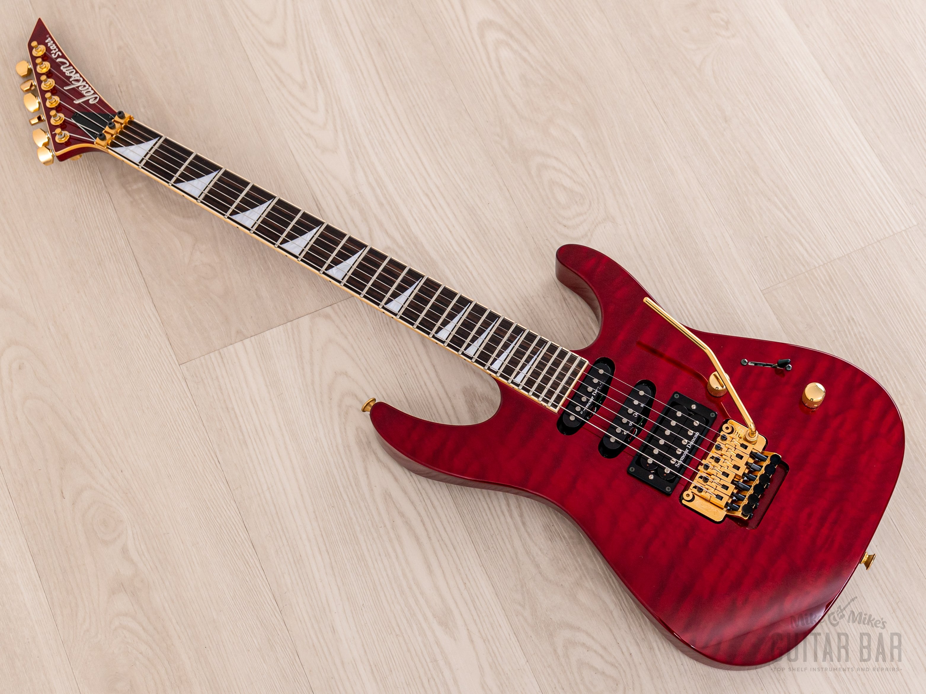 1999 Jackson Stars Japan Pride Soloist J.P. SL-175 Trans Red Quilt Top SSH Superstrat w/ Case