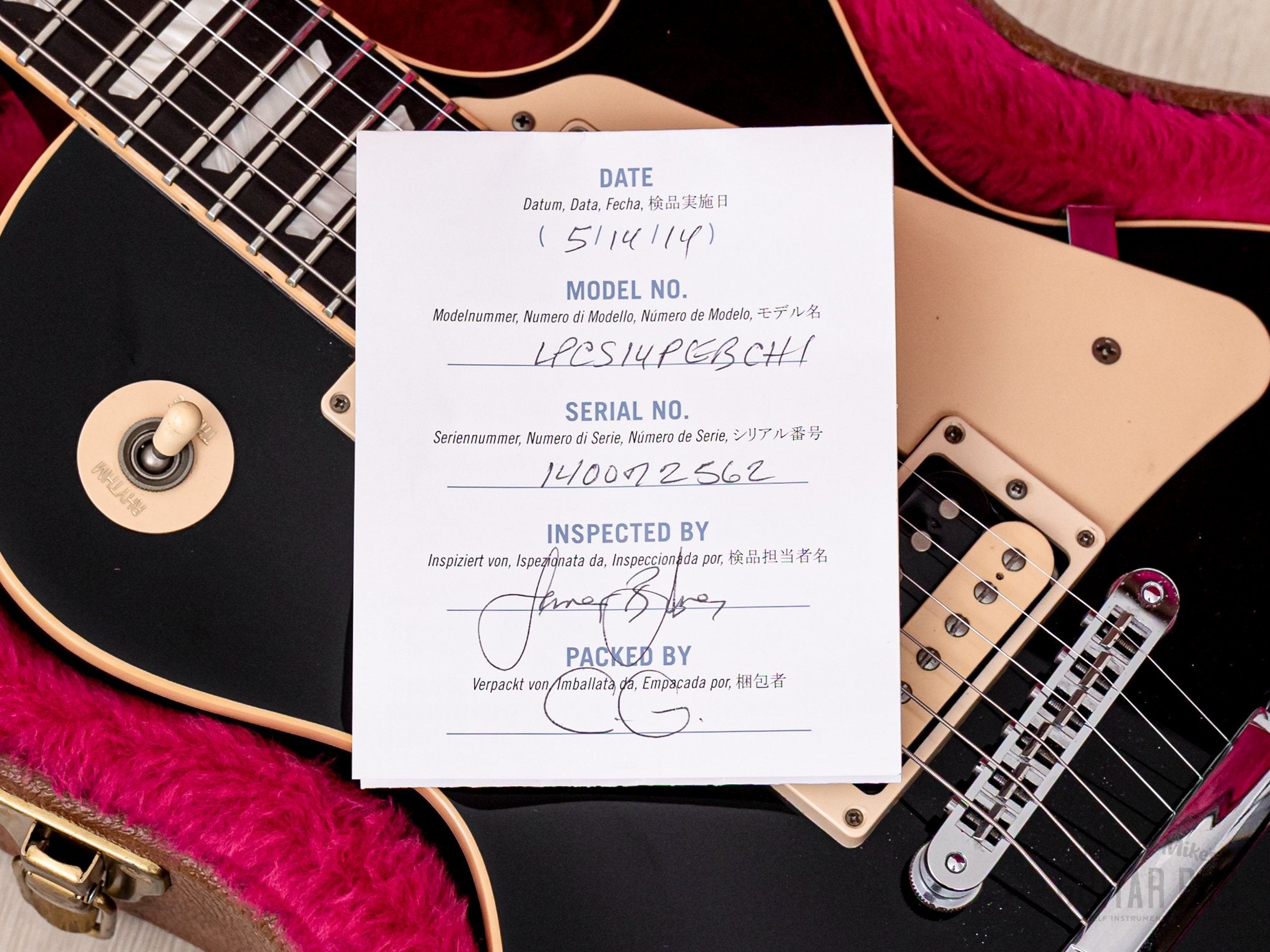 2014 Gibson Les Paul Classic Ebony, 57 Classic PAFs, Coil Taps & Turbo Boost w/ Case & Hangtags