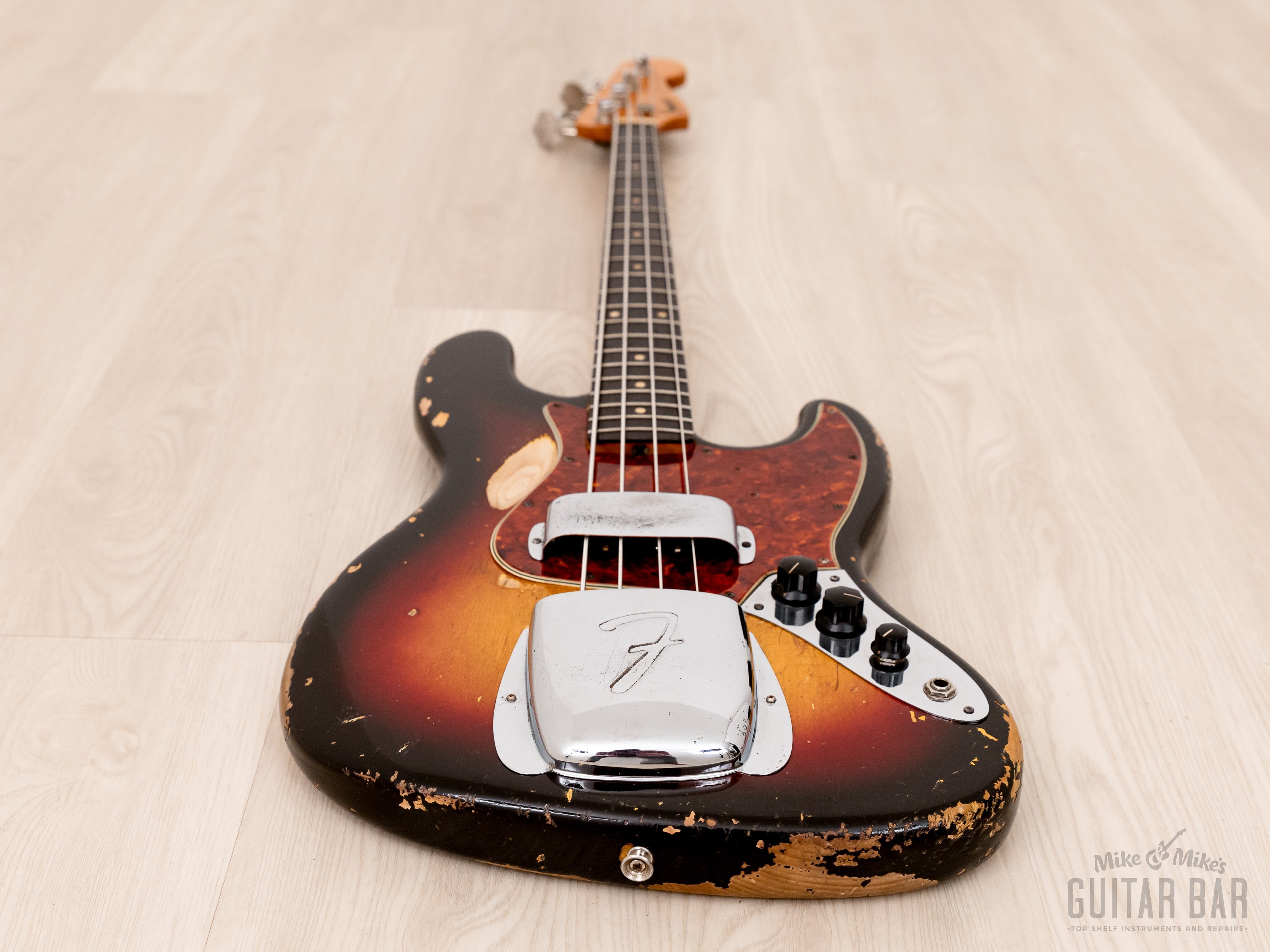 1963 Fender Jazz Bass Pre-CBS Vintage Bass Sunburst w/ Case
