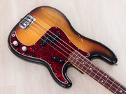 1971 Fender Precision Bass Sunburst body front angle