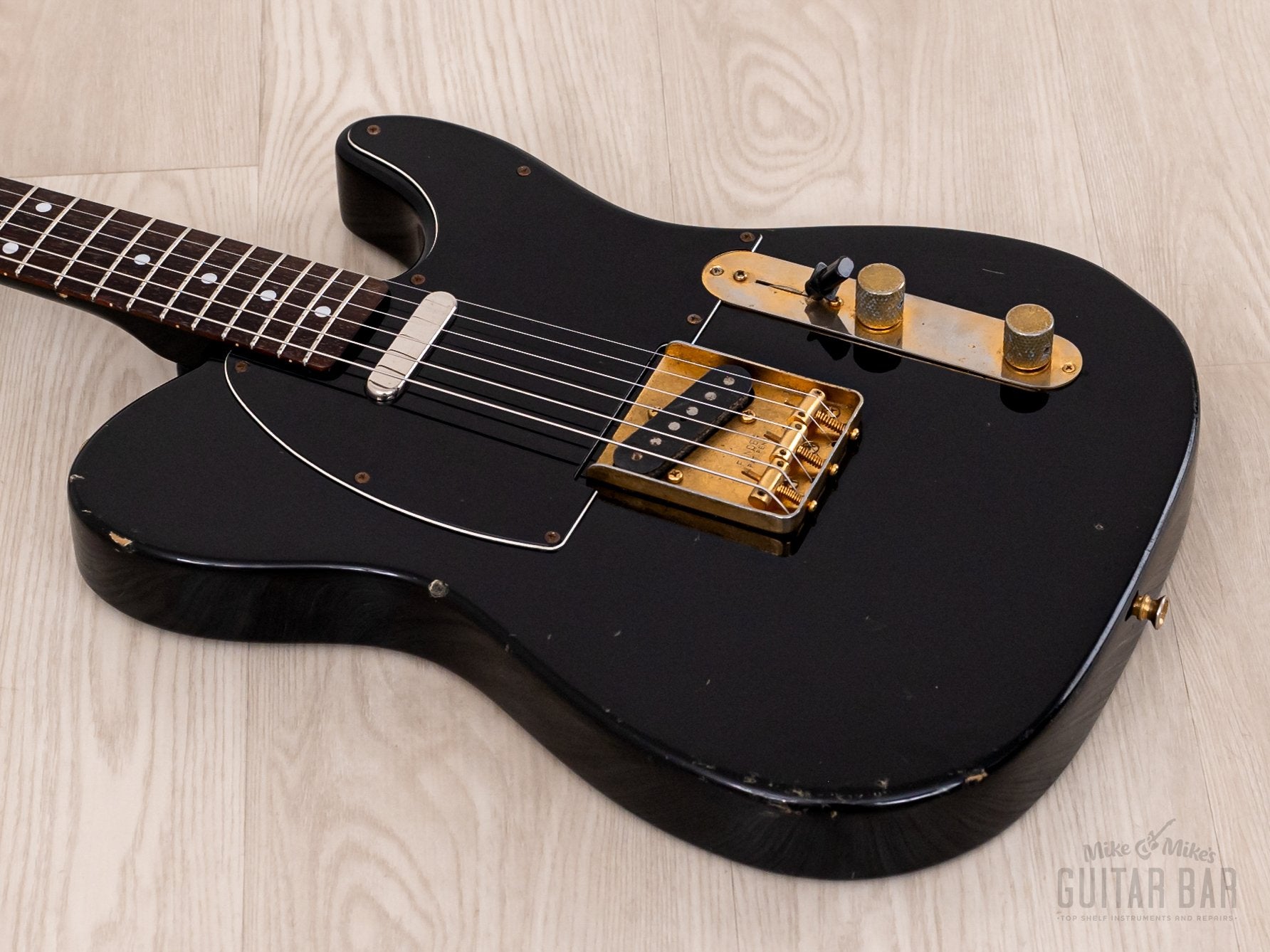 1988 Fender Telecaster TLG60-80 Vintage Guitar Black w/ Gold Hardware & Case, Japan MIJ Fujigen