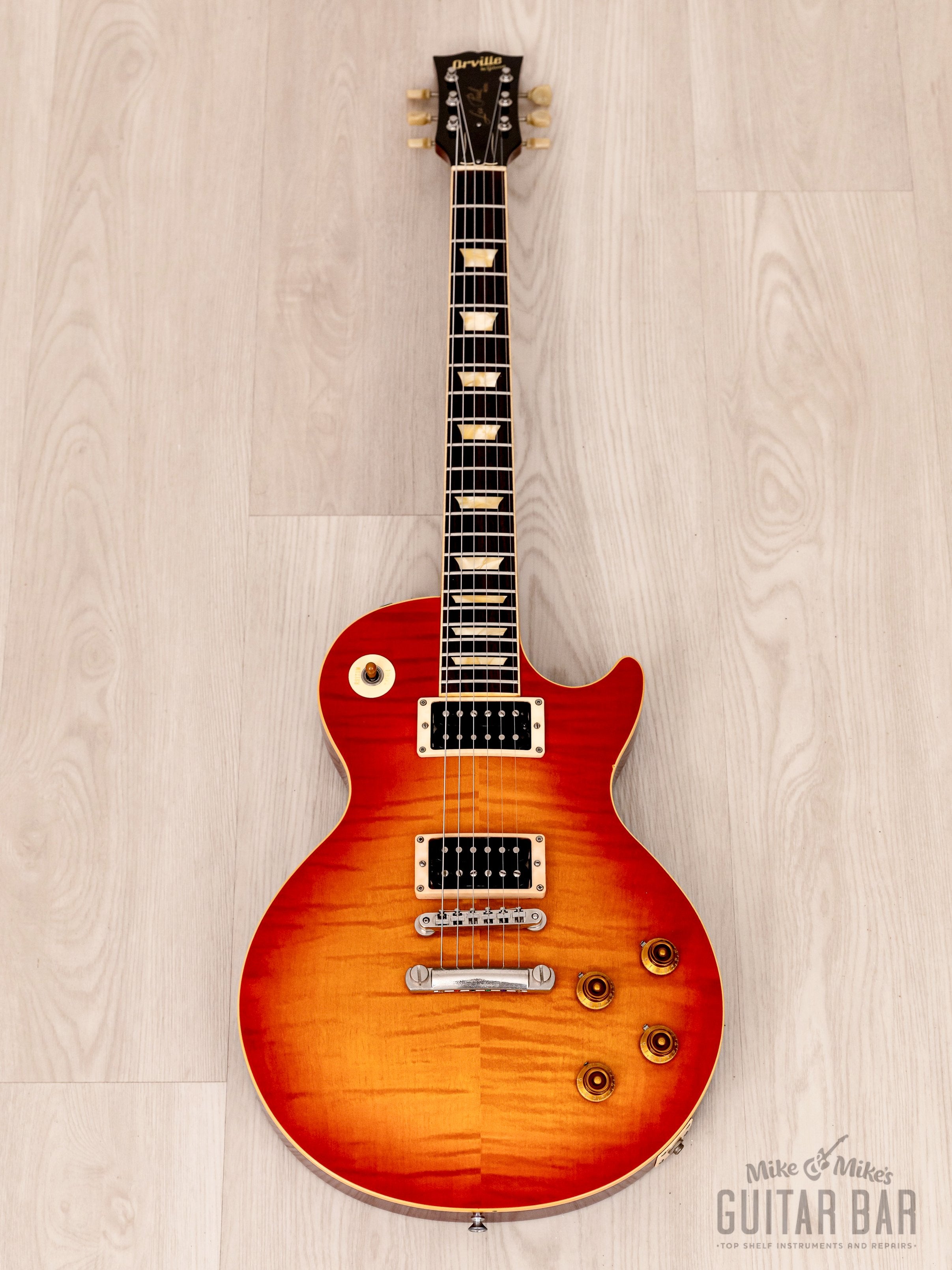 1993 Orville by Gibson Les Paul Standard LPS-59R Cherry Sunburst Flame Top Burst w/ 57 Classic PAFs, Japan Fujigen