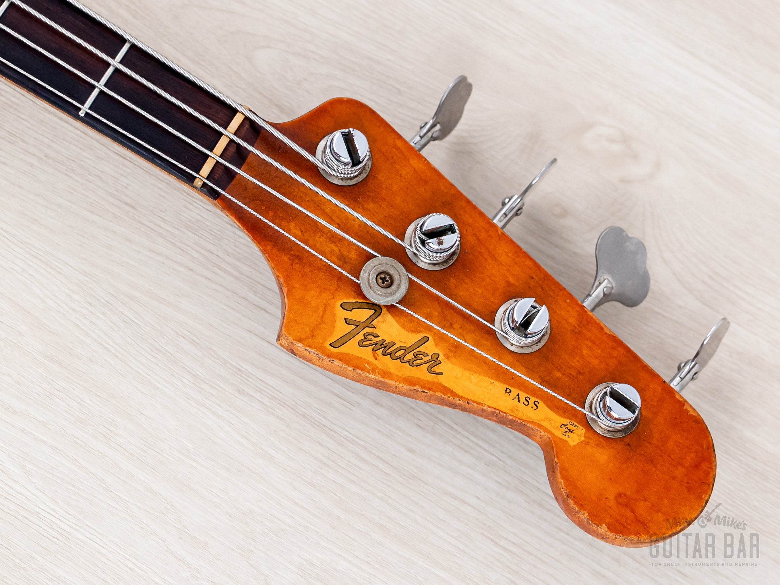 1962 Fender Jazz Bass Vintage Pre-CBS Slab Board, Sunburst w/ Case