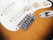 2018 Danocaster S-style '56 Sunburst Relic, bridge close-up