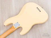 1997 Fender American Standard Jazz Bass Olympic White, back of body close-up