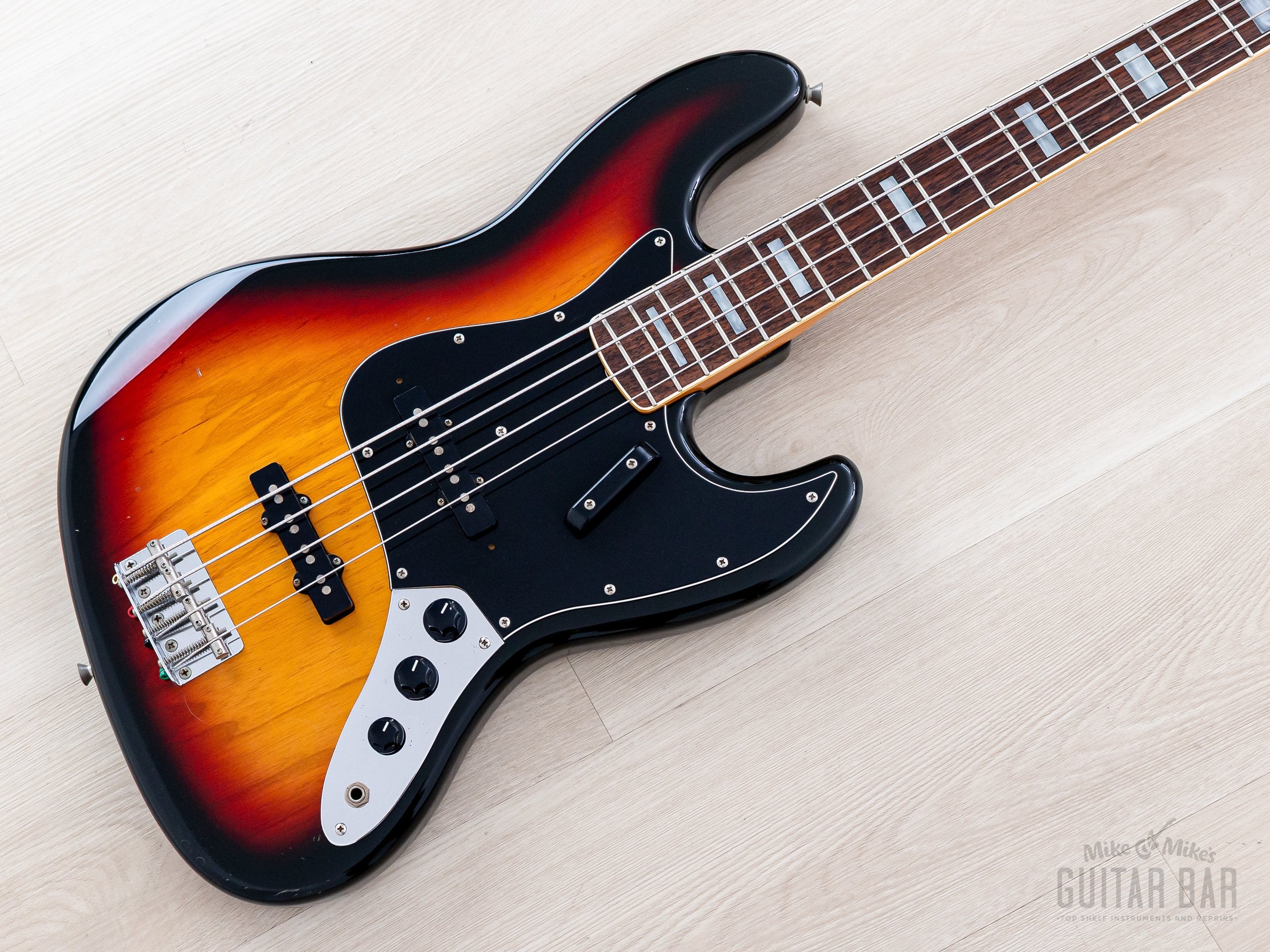1990 Fender Jazz Bass '75 Vintage Reissue JB75-750 Sunburst w/ Blocks