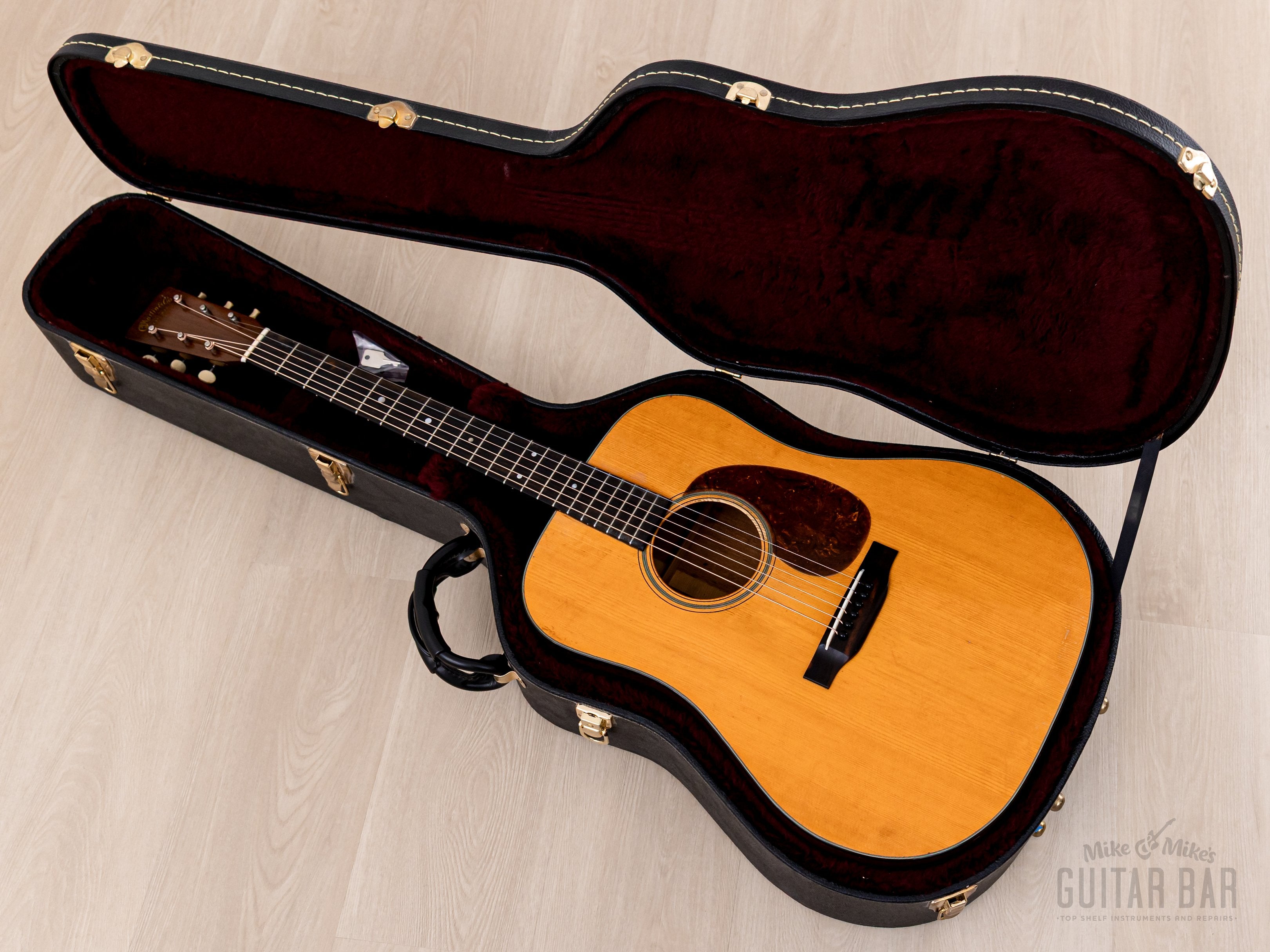 1945 Martin D-18 Vintage Dreadnought Acoustic Guitar, Wartime Features w/ Adirondack Spruce Top, Case