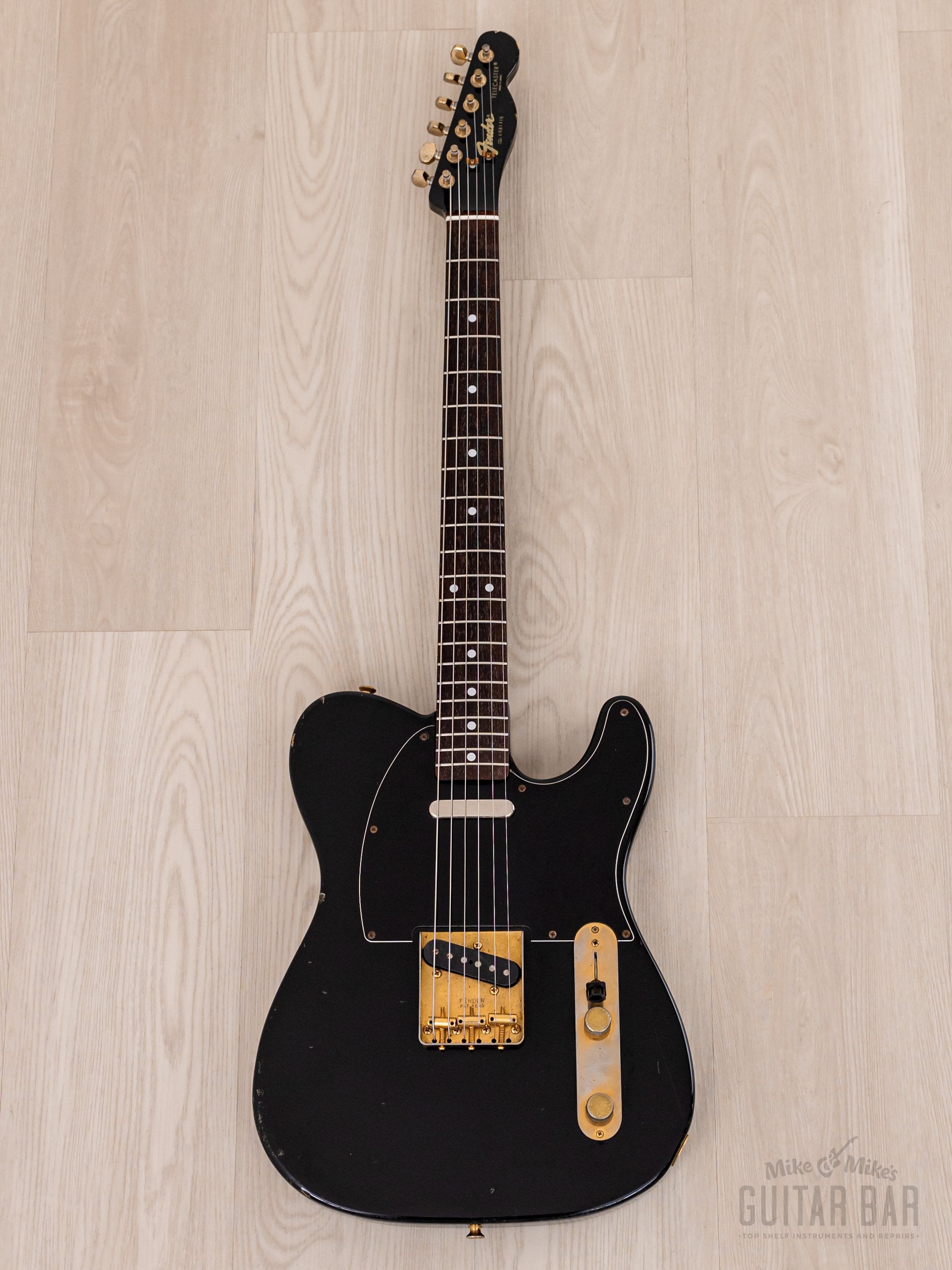 1988 Fender Telecaster TLG60-80 Vintage Guitar Black w/ Gold Hardware & Case, Japan MIJ Fujigen