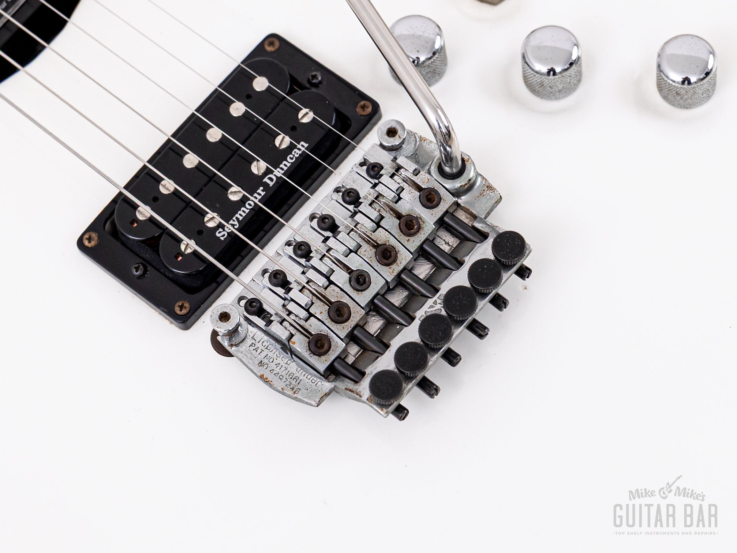 1989 ESP Custom Shop Horizon Custom Vintage Neck Through Guitar White, Near-Mint w/ Floyd Rose, Seymour Duncan